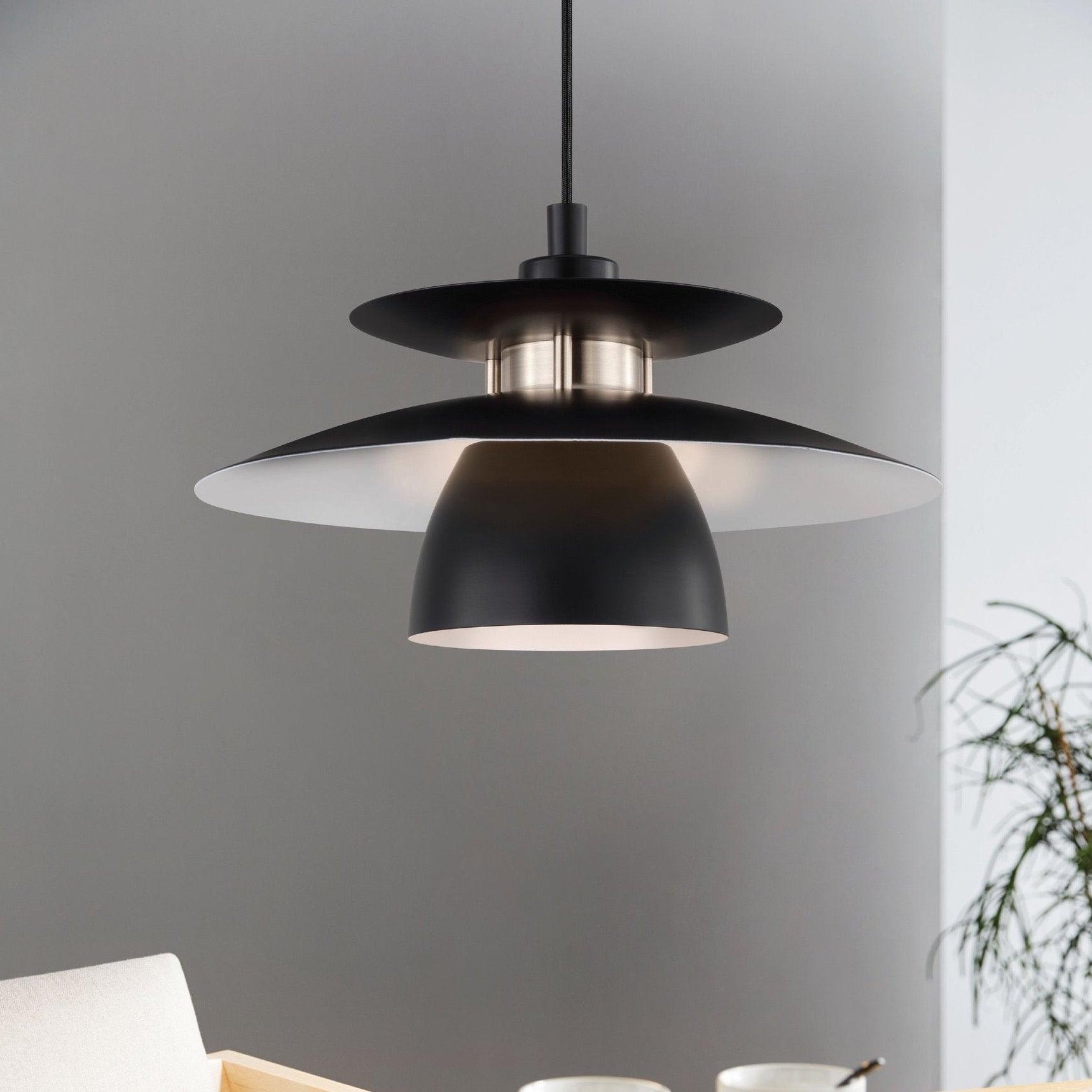 eglo brenda black metal ceiling pendant living room image
