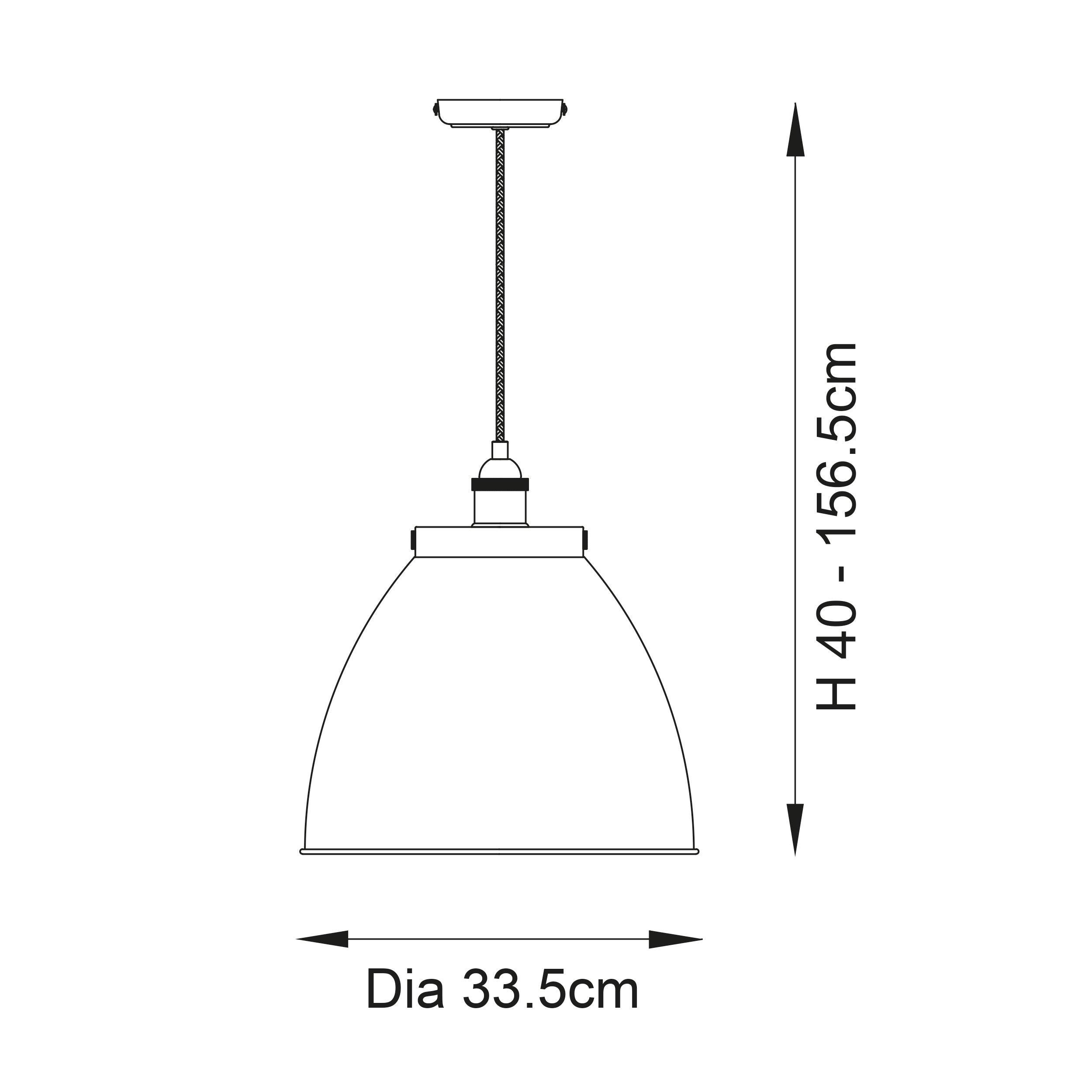 Endon Franklin 1 Light Antique Brass Large Ceiling Pendant-warehouse-clearance-020426