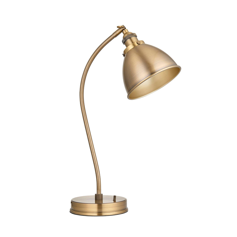 Endon Franklin 1 Light Brass Finish Table Lamp-Endon Lighting-Living-Room-Tiffany Lighting Direct-[image-position]