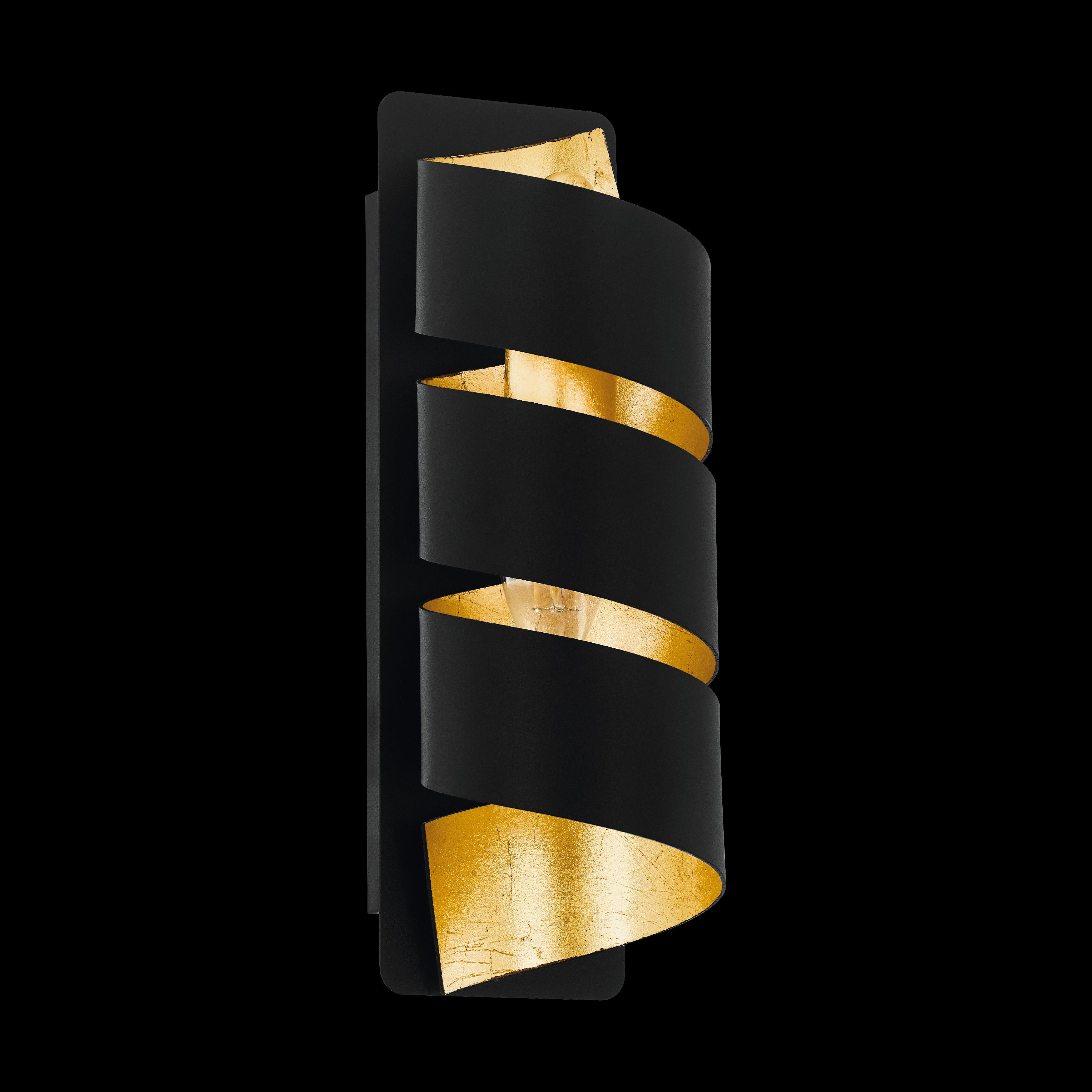 eglo elizondo black gold spiral wall light living room image