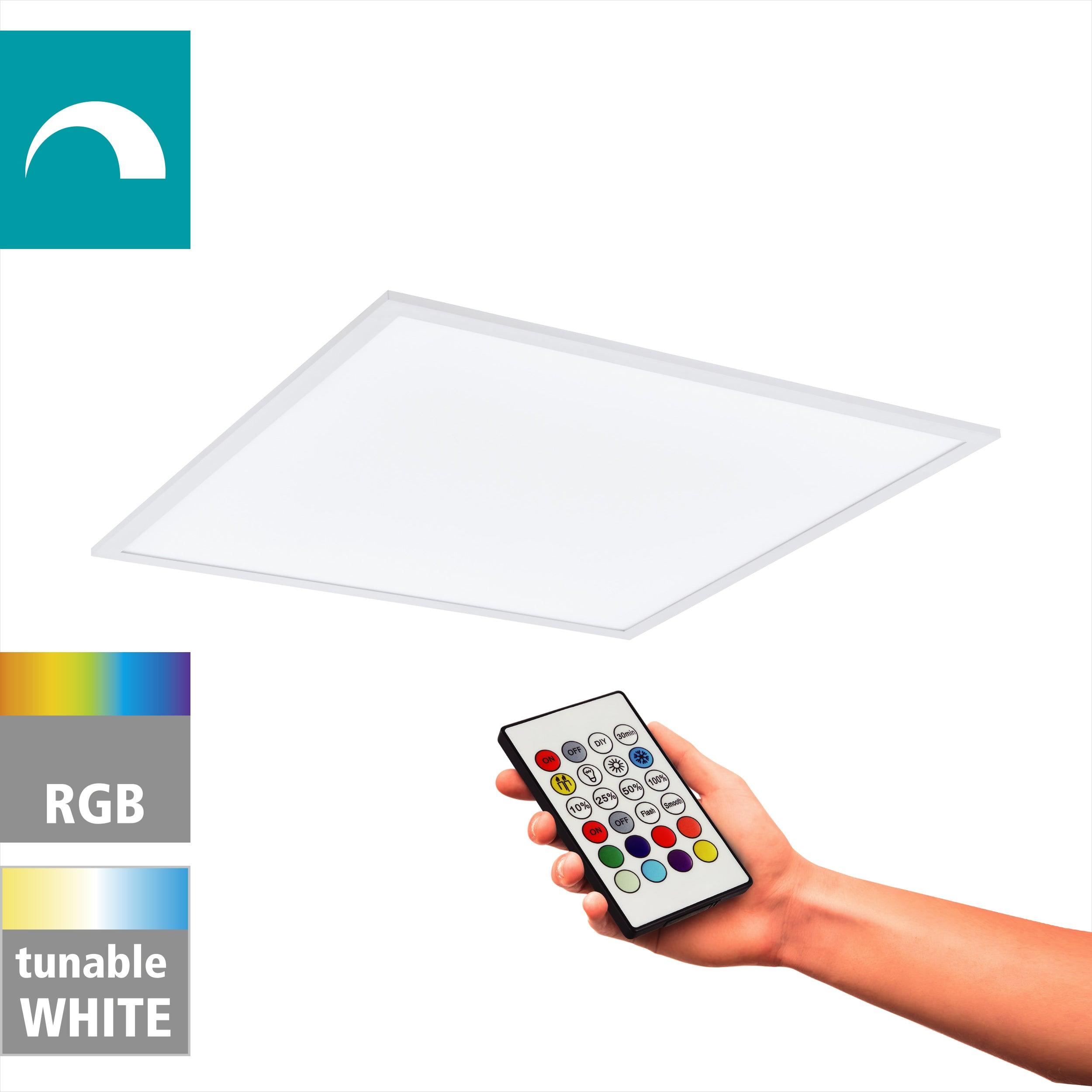 eglo salobrena b led square 59 5cm panel flush ceiling light living room close up