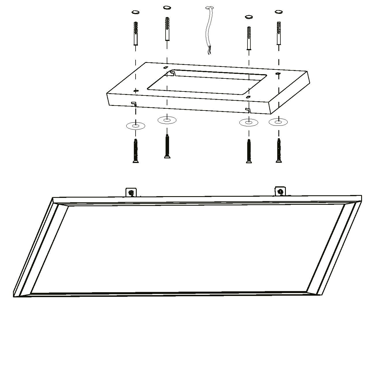 eglo salobrena b led square 59 5cm panel flush ceiling light bedroom lighting close up