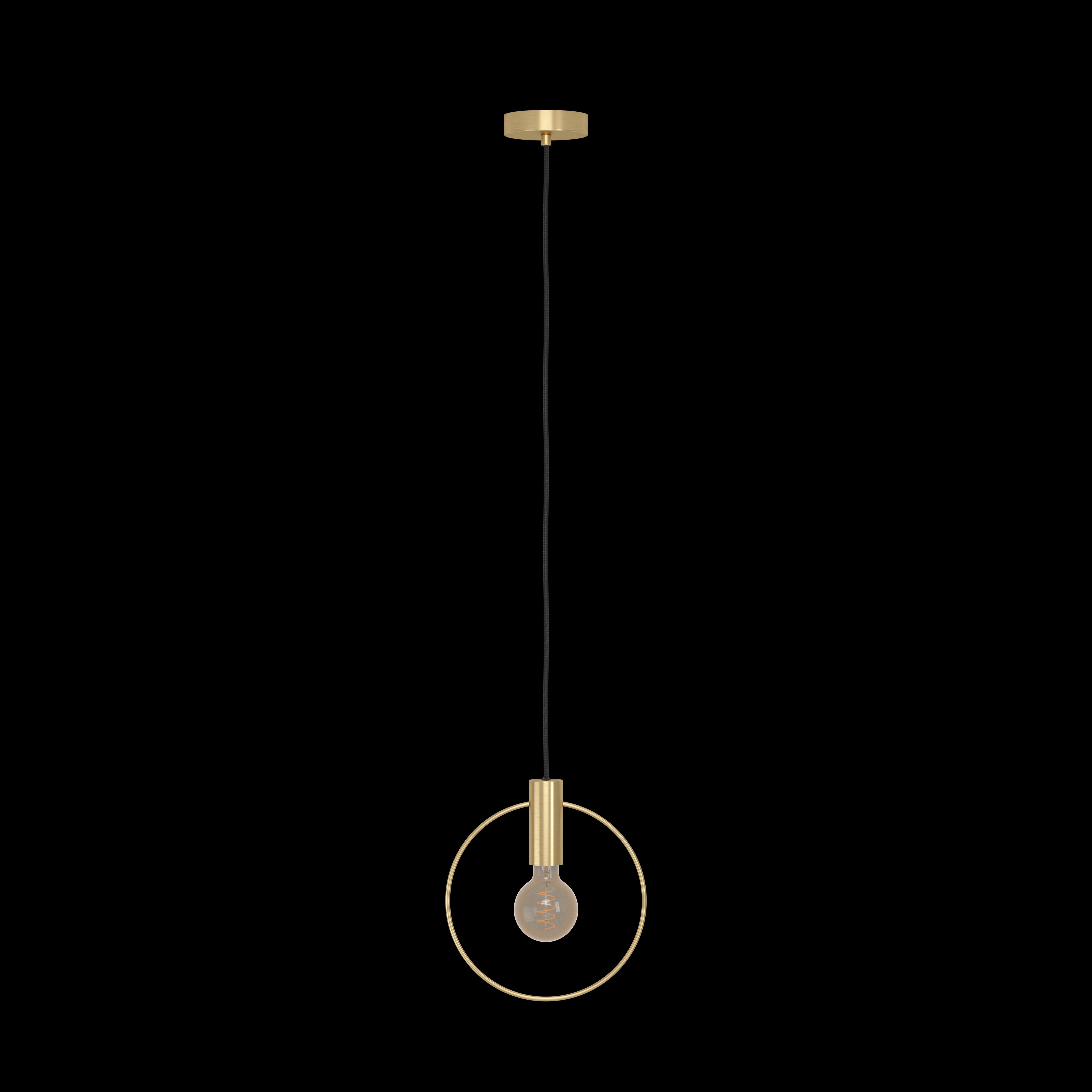 eglo manizales brass hoop ceiling pendant living room image