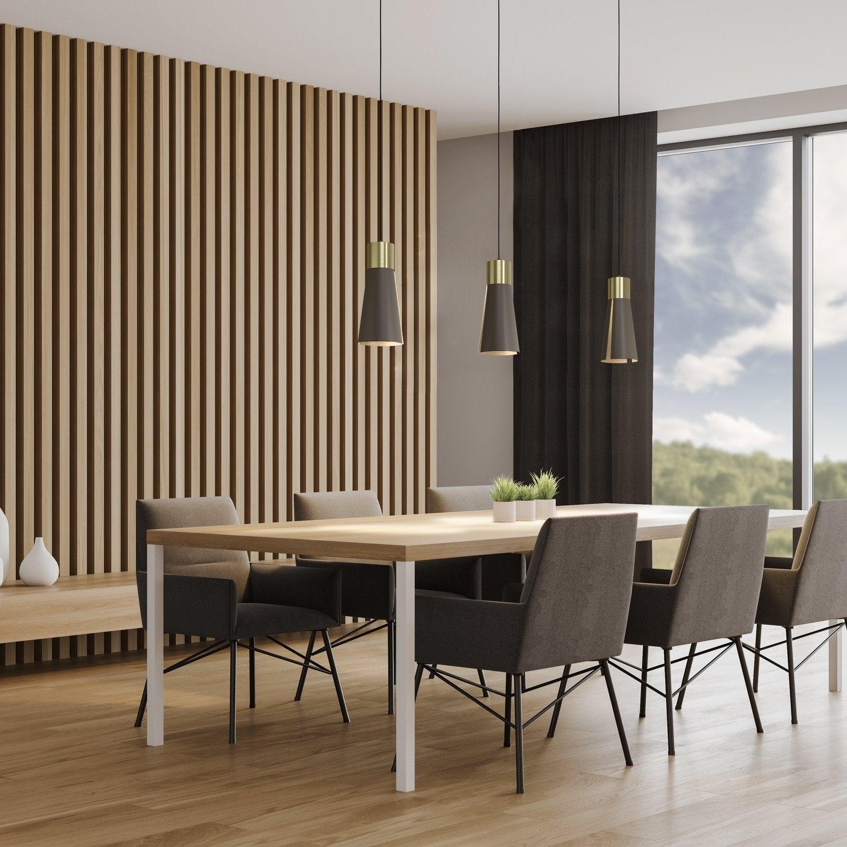 eglo losalomas 3 light conical brown brass pendant