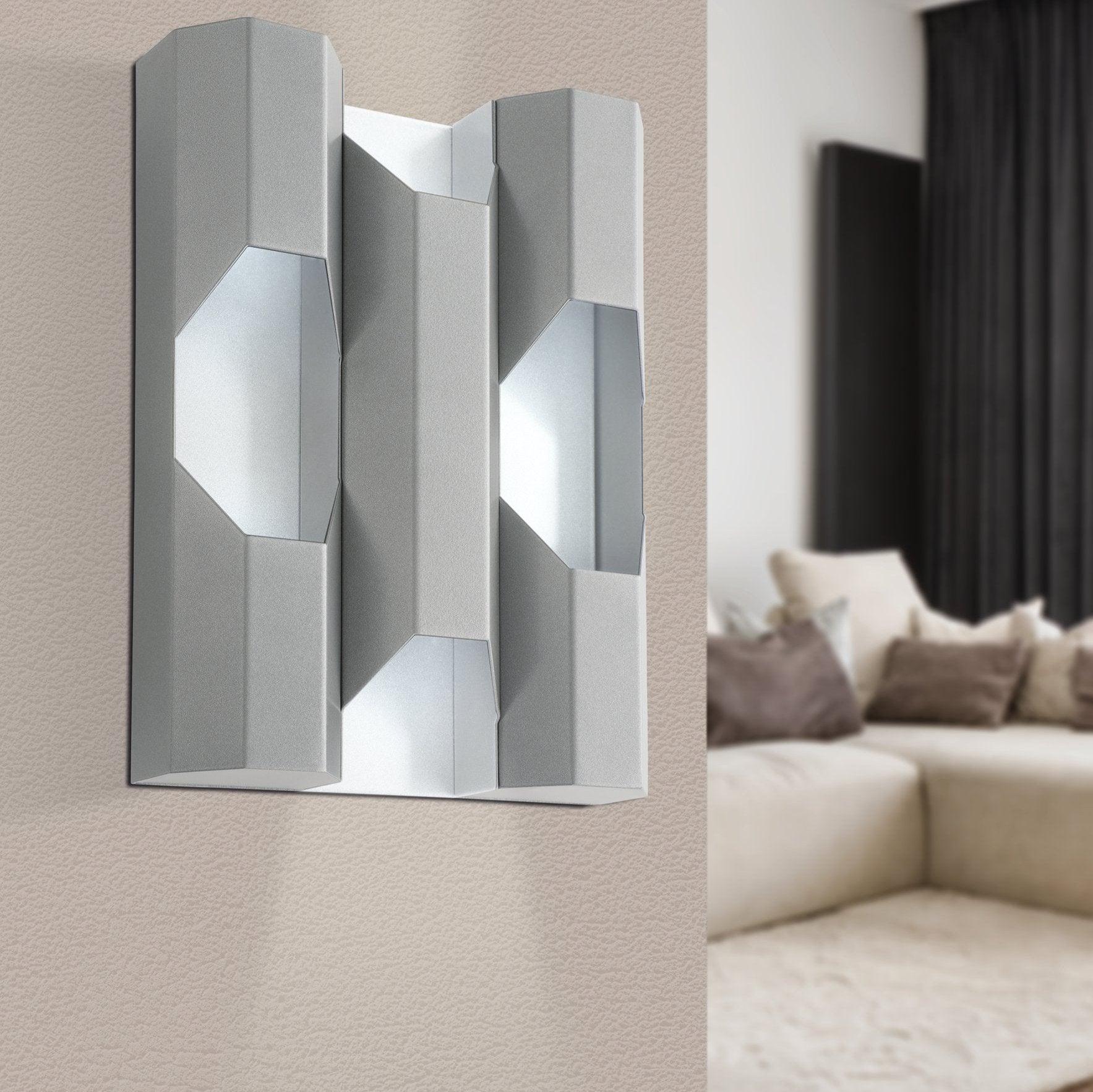 eglo zinacua silver retro wall light