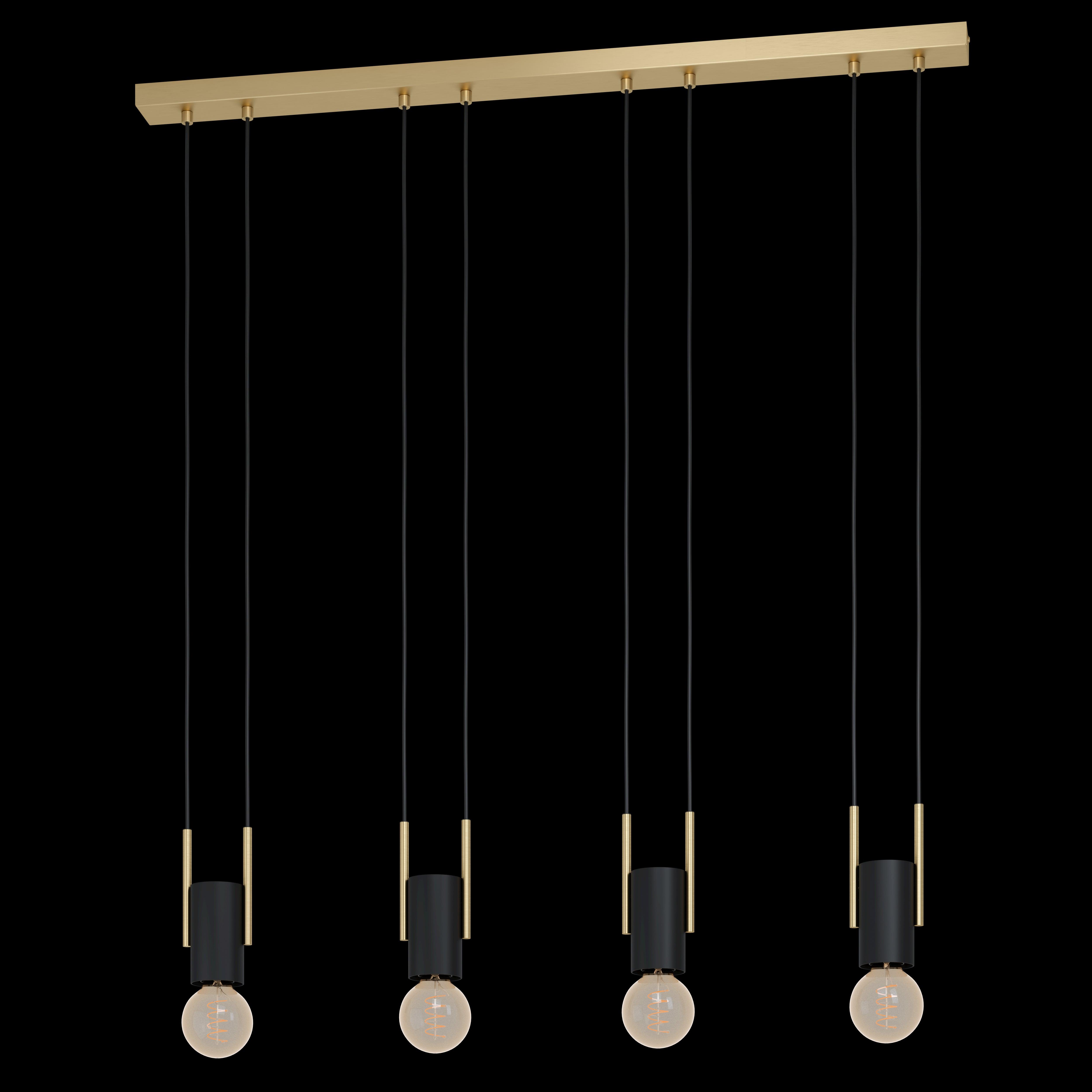 eglo bitachito black metal brass bar ceiling pendant