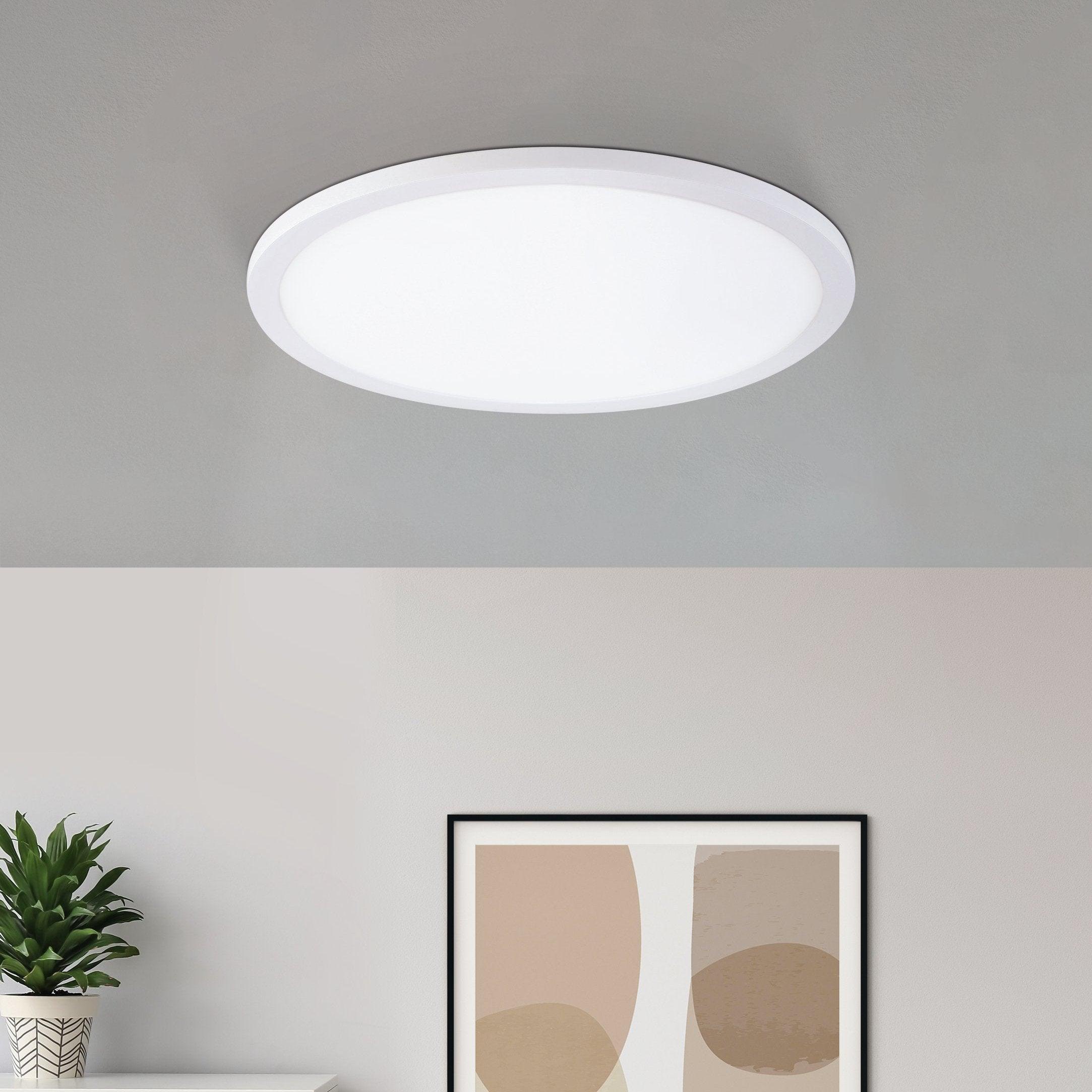 eglo fueva flex white led recessed ceiling light warm white