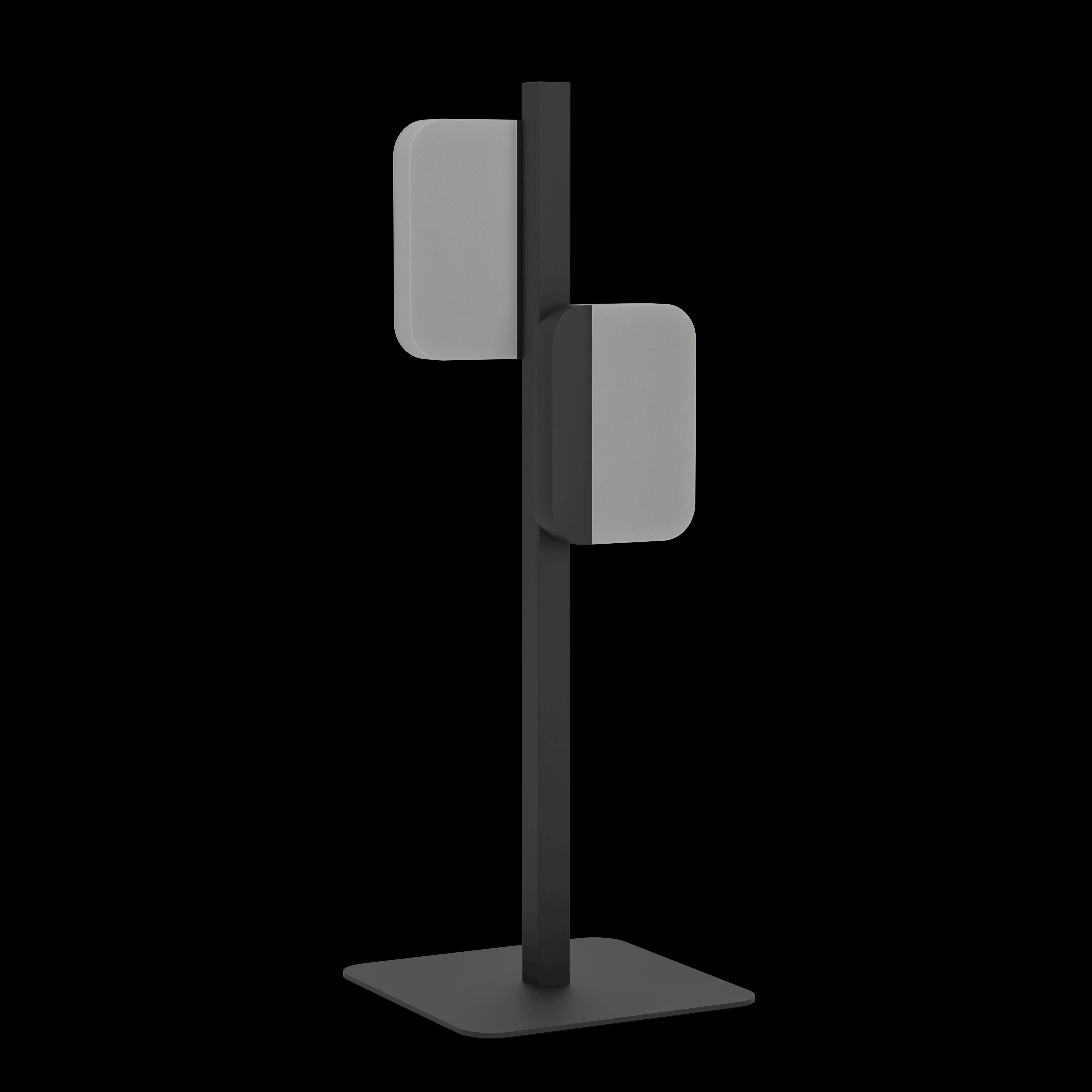 eglo ervidel black led 2 light table lamp