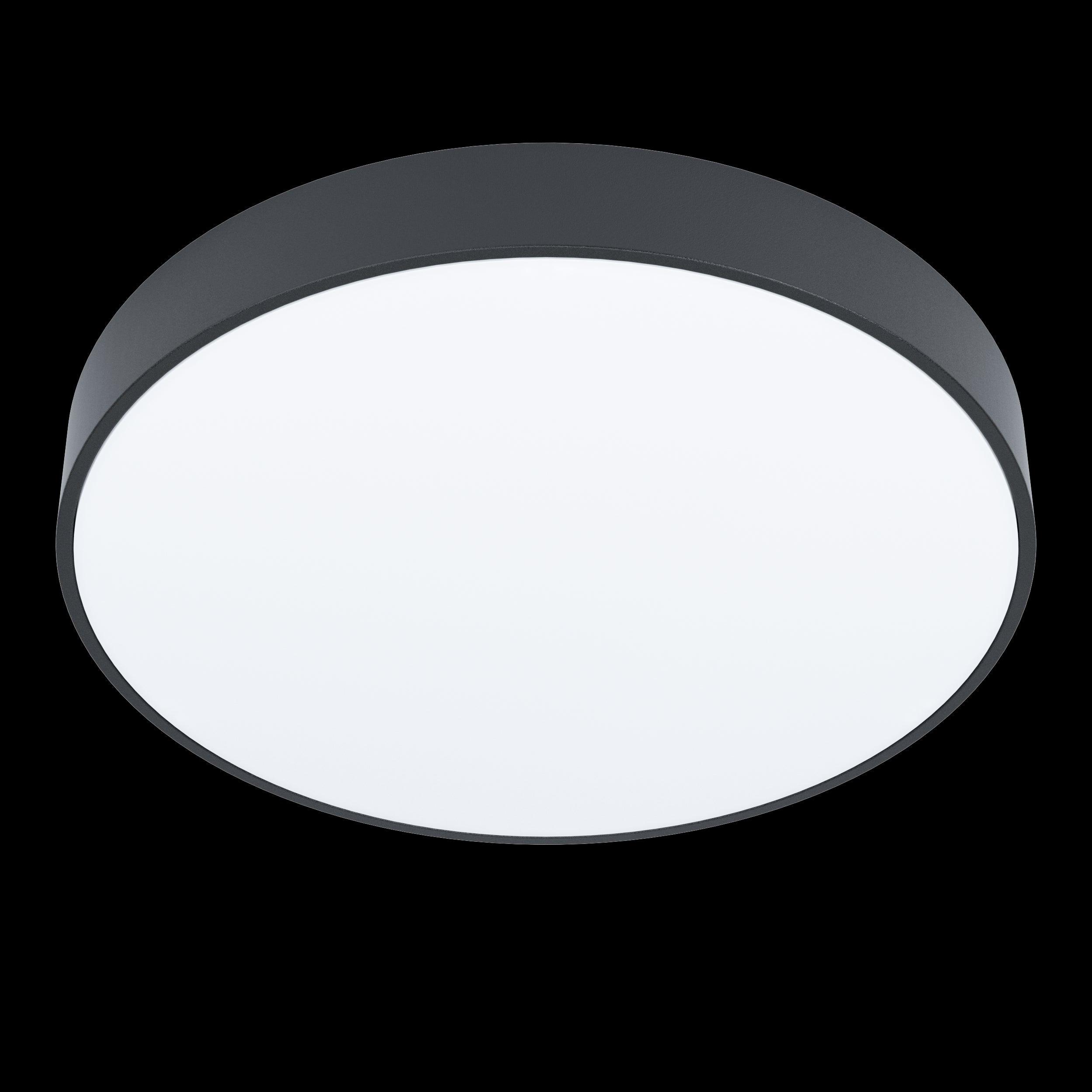 eglo zubieta a smart led black flush ceiling light