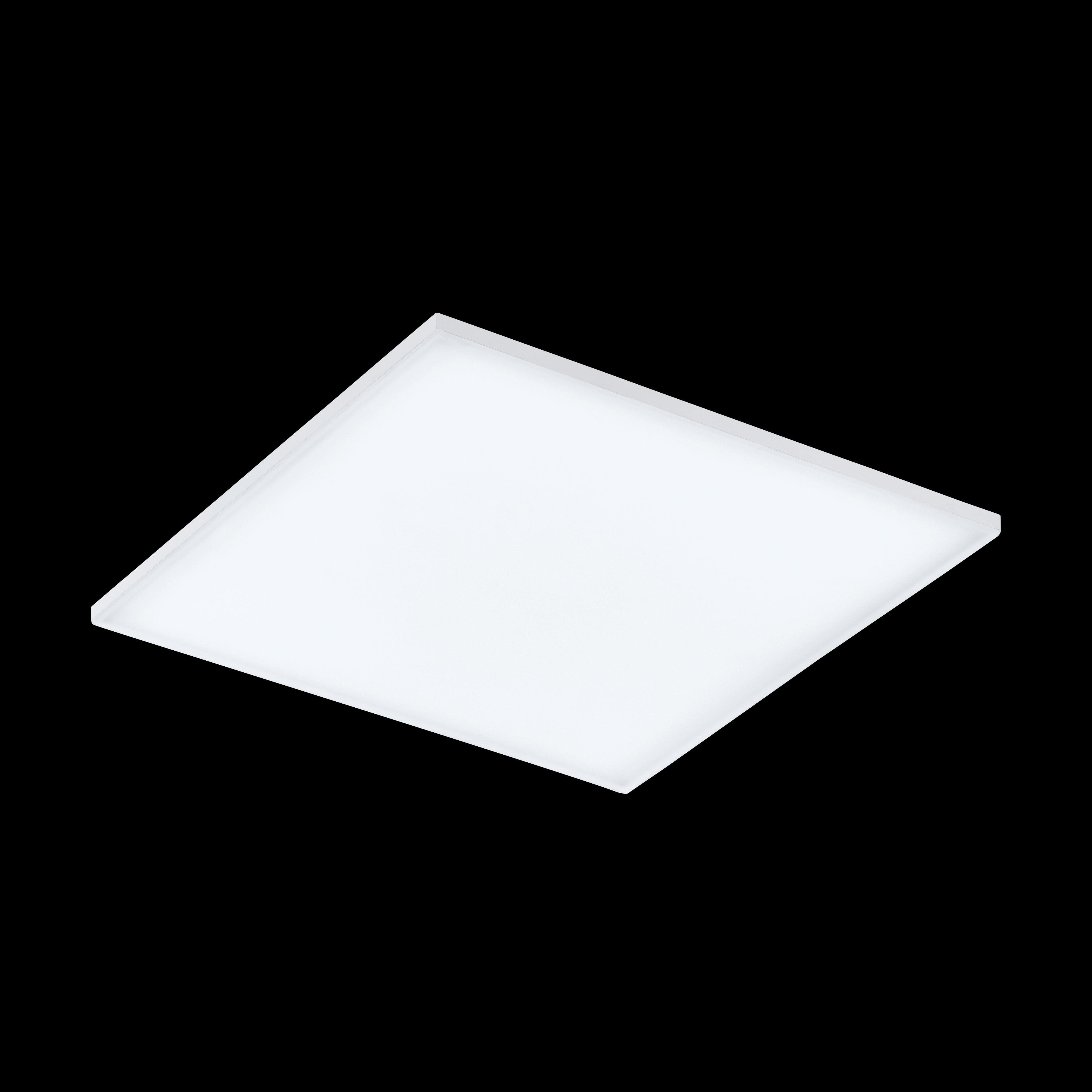 eglo turcona white square led flush ceiling light 59cm living room image