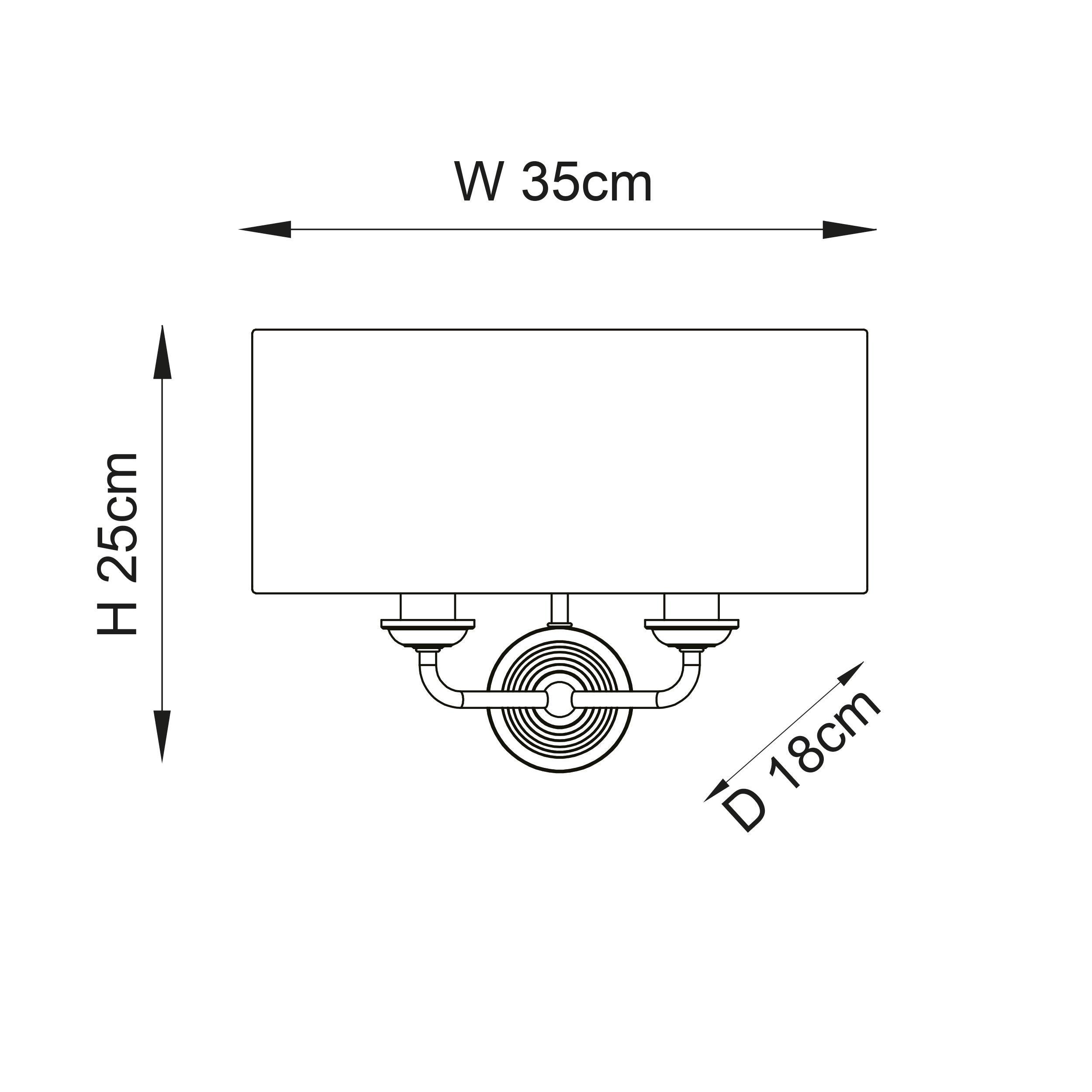 Endon Highclere Brass Finish Wall Light - White Shade-WAREHOUSE-40-290626