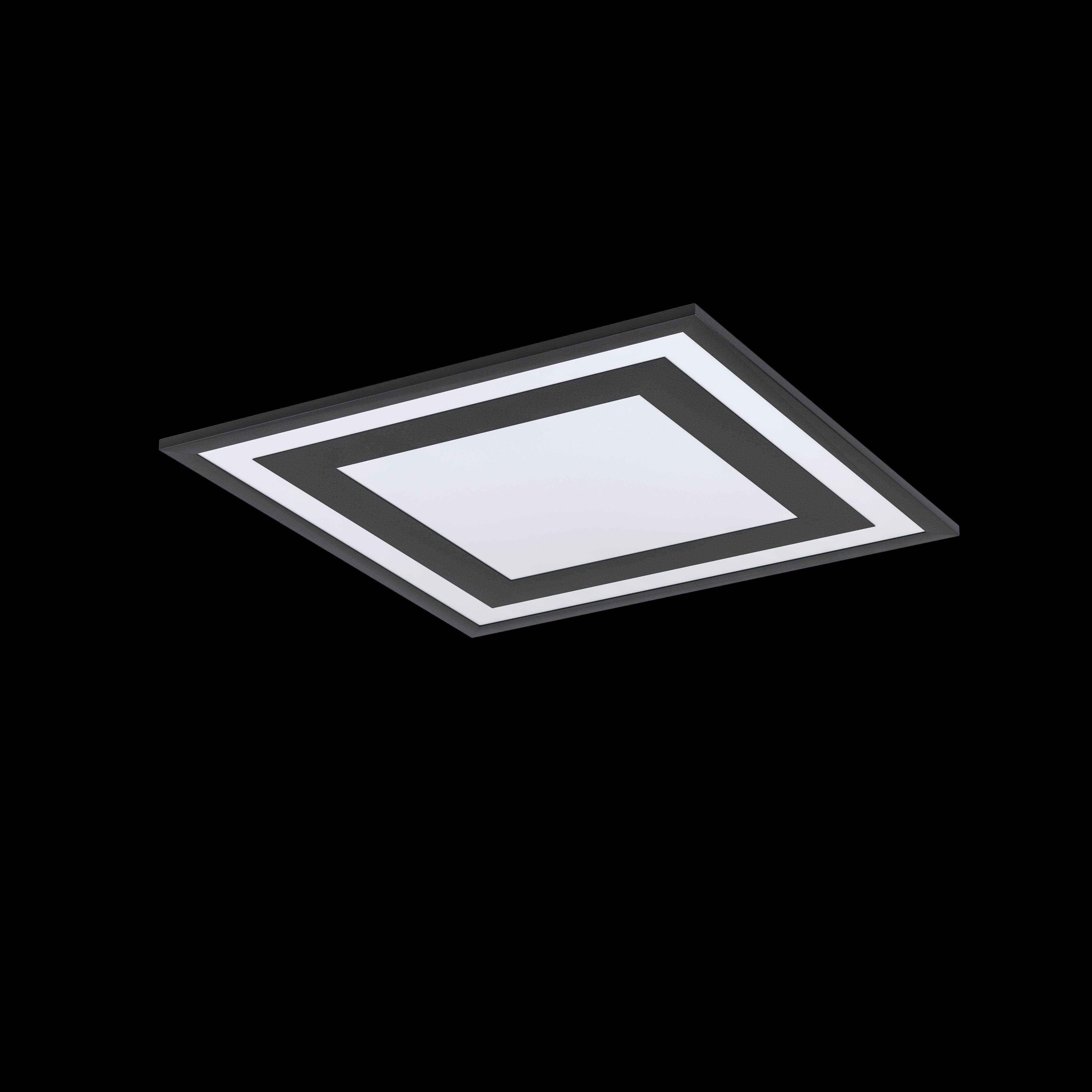 eglo savatarila white black square led flush ceiling light 45cm living room image