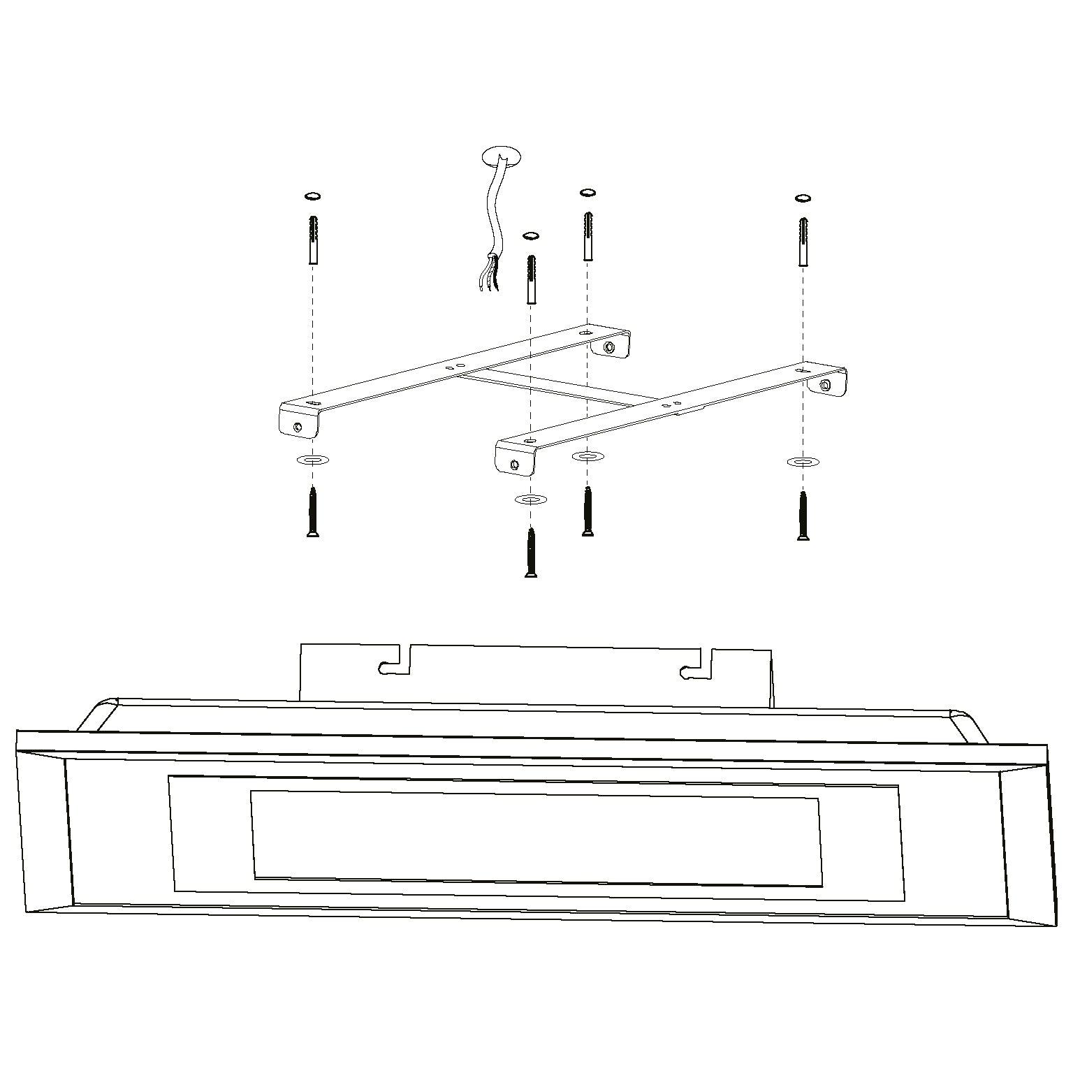 eglo savatarila white black square led flush ceiling light 45cm kitchen lighting