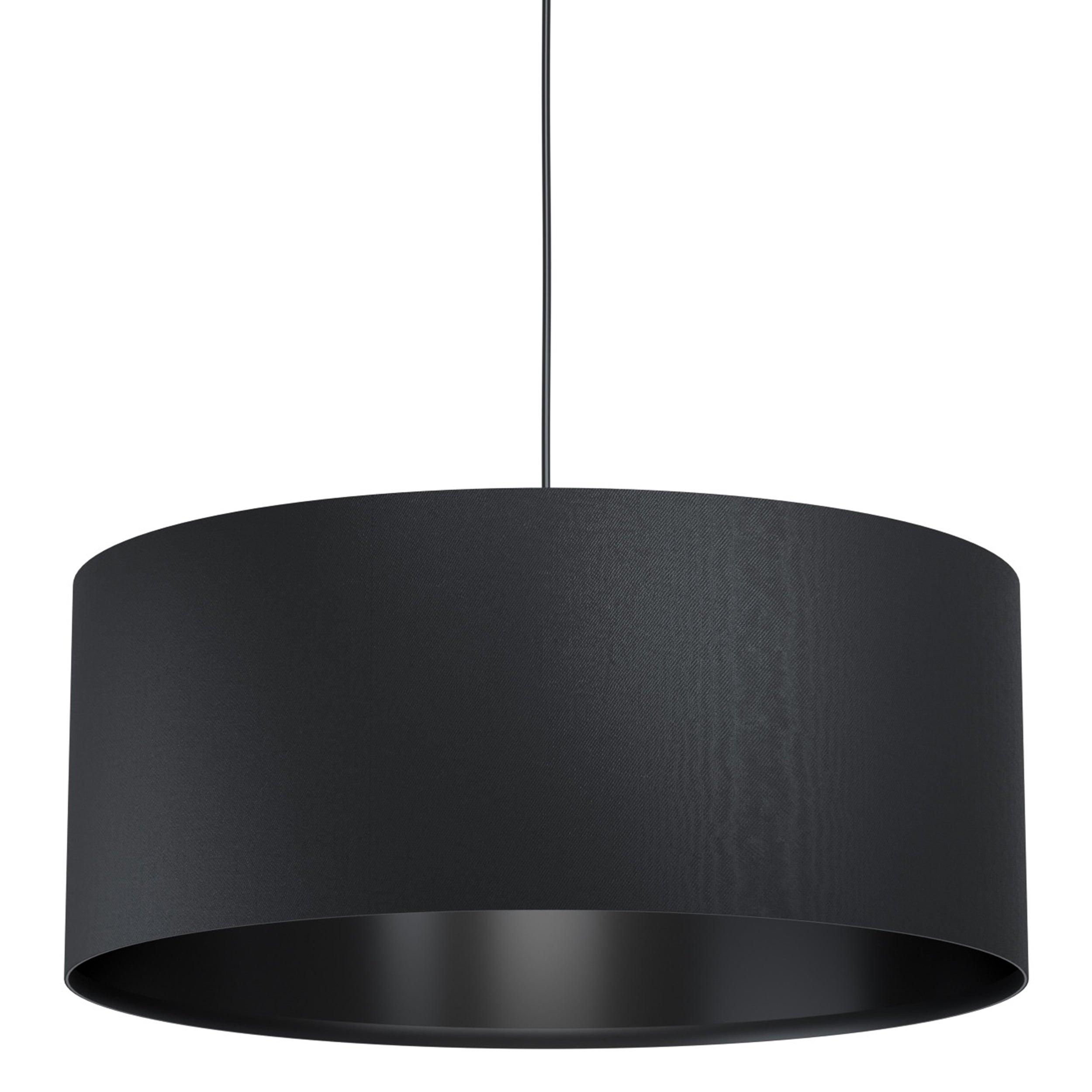 eglo maserlo 1 black round fabric ceiling pendant 53cm Kitchen Lighting Close Up