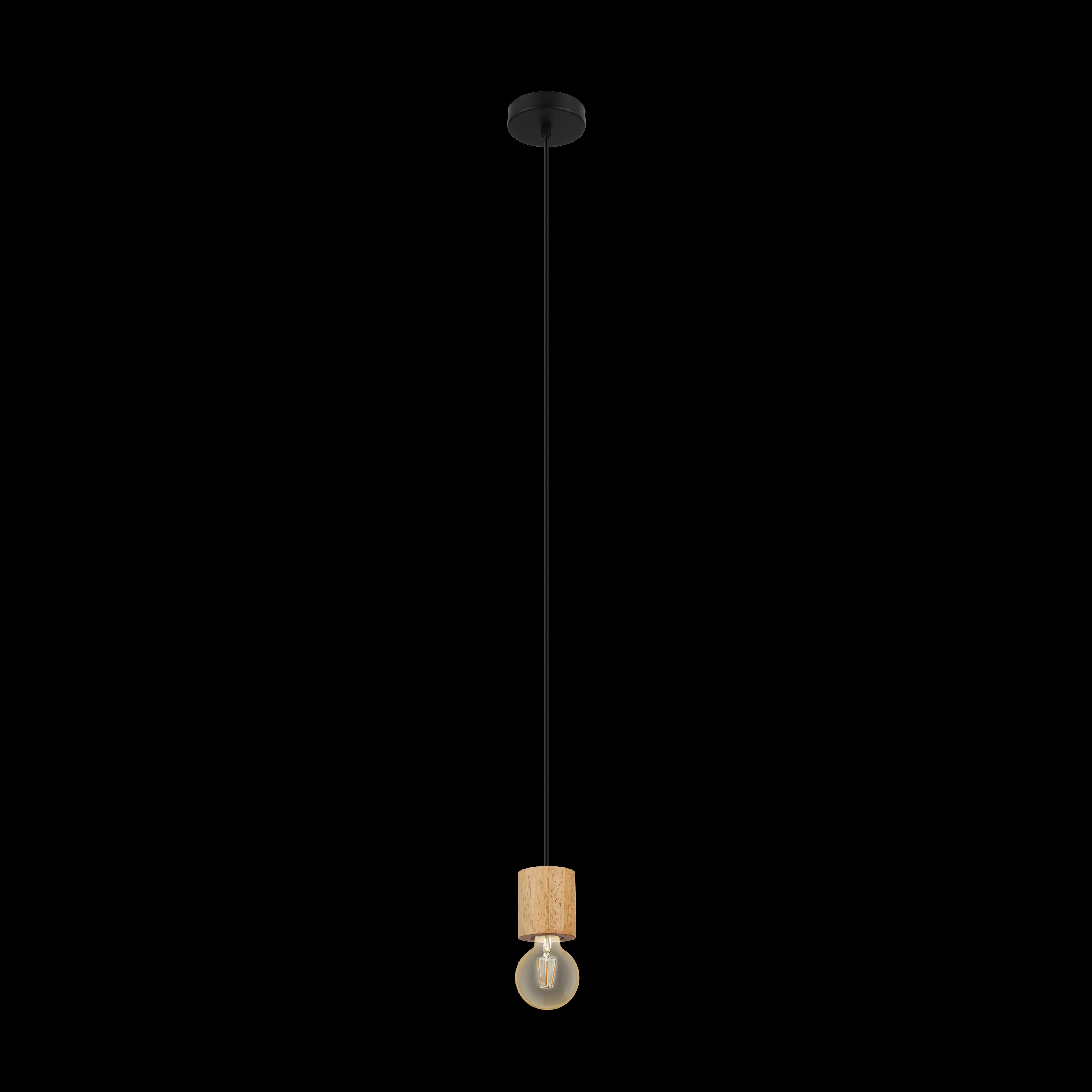 eglo turialdo wood black cable ceiling pendant living room image