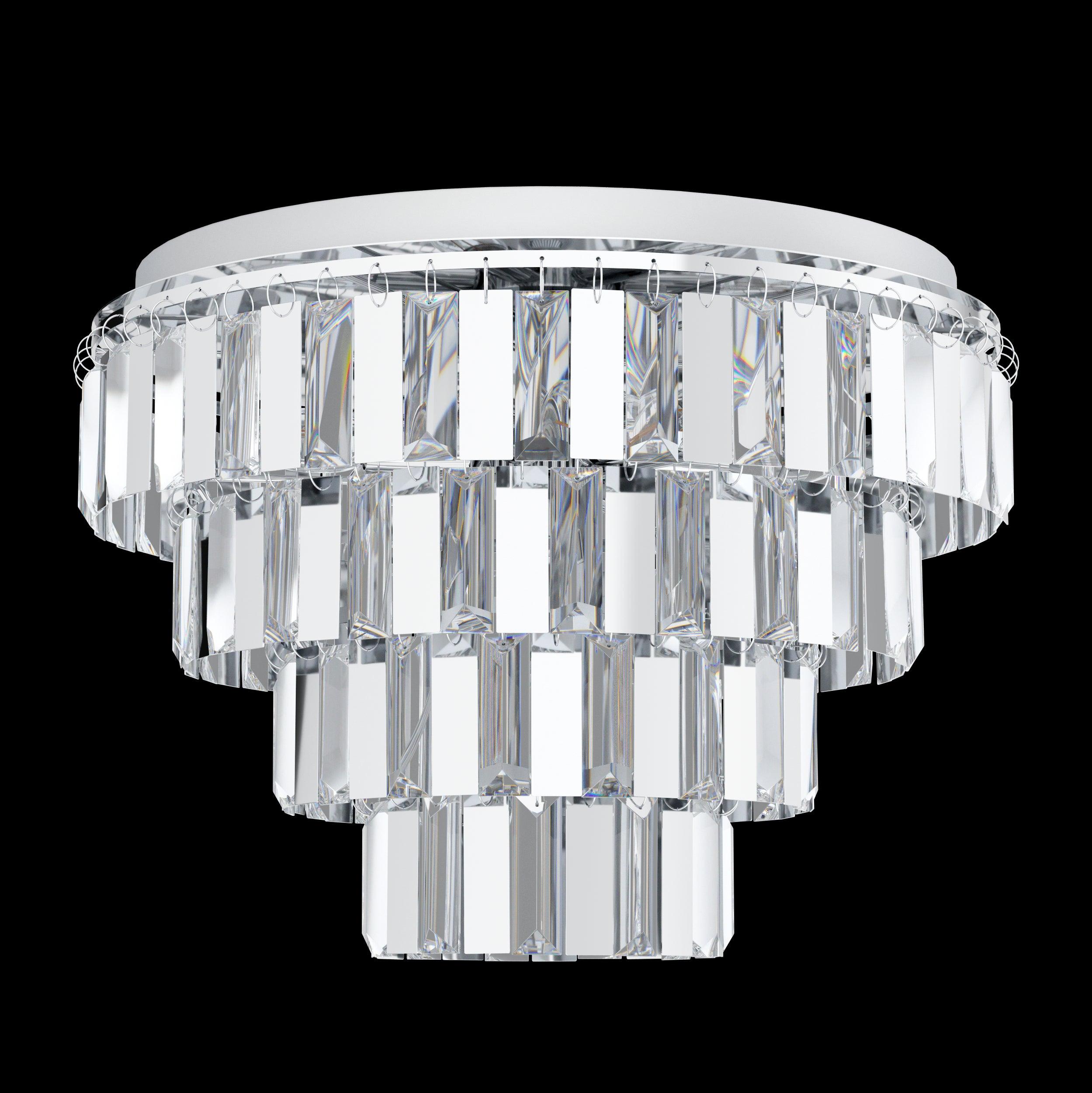 eglo erseka clear glass crystal flush ceiling light