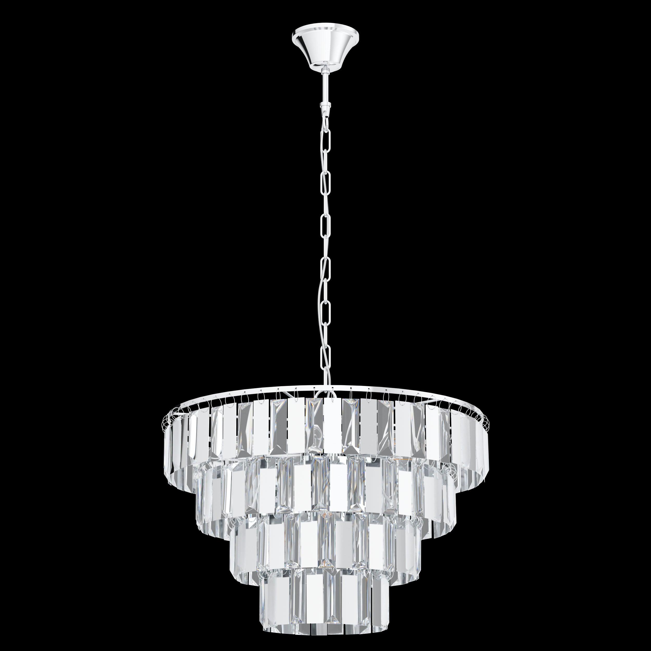 eglo erseka crystal glass chrome ceiling pendant 48 5cm living room image