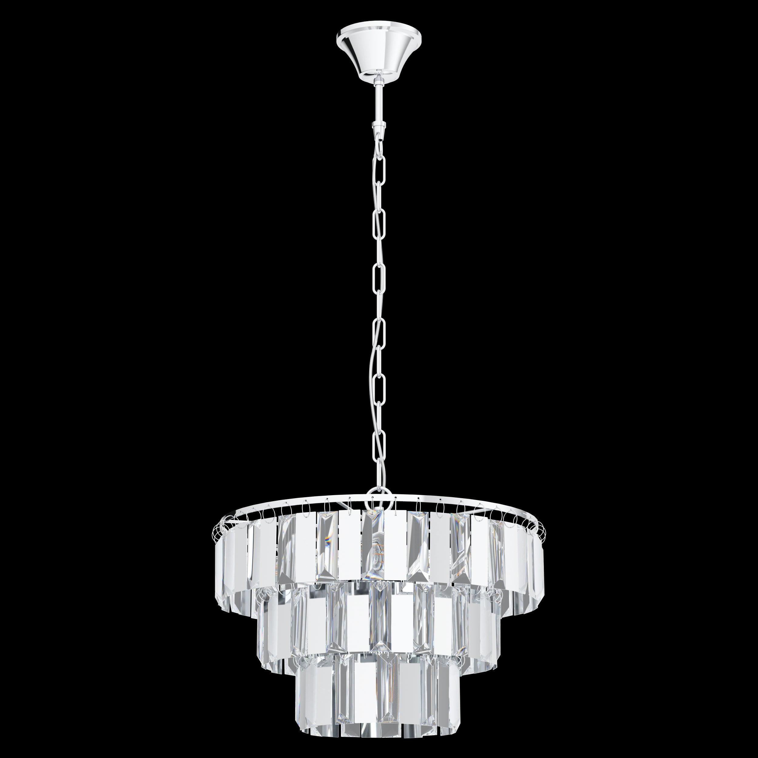eglo erseka crystal glass chrome ceiling pendant 38 5cm living room image
