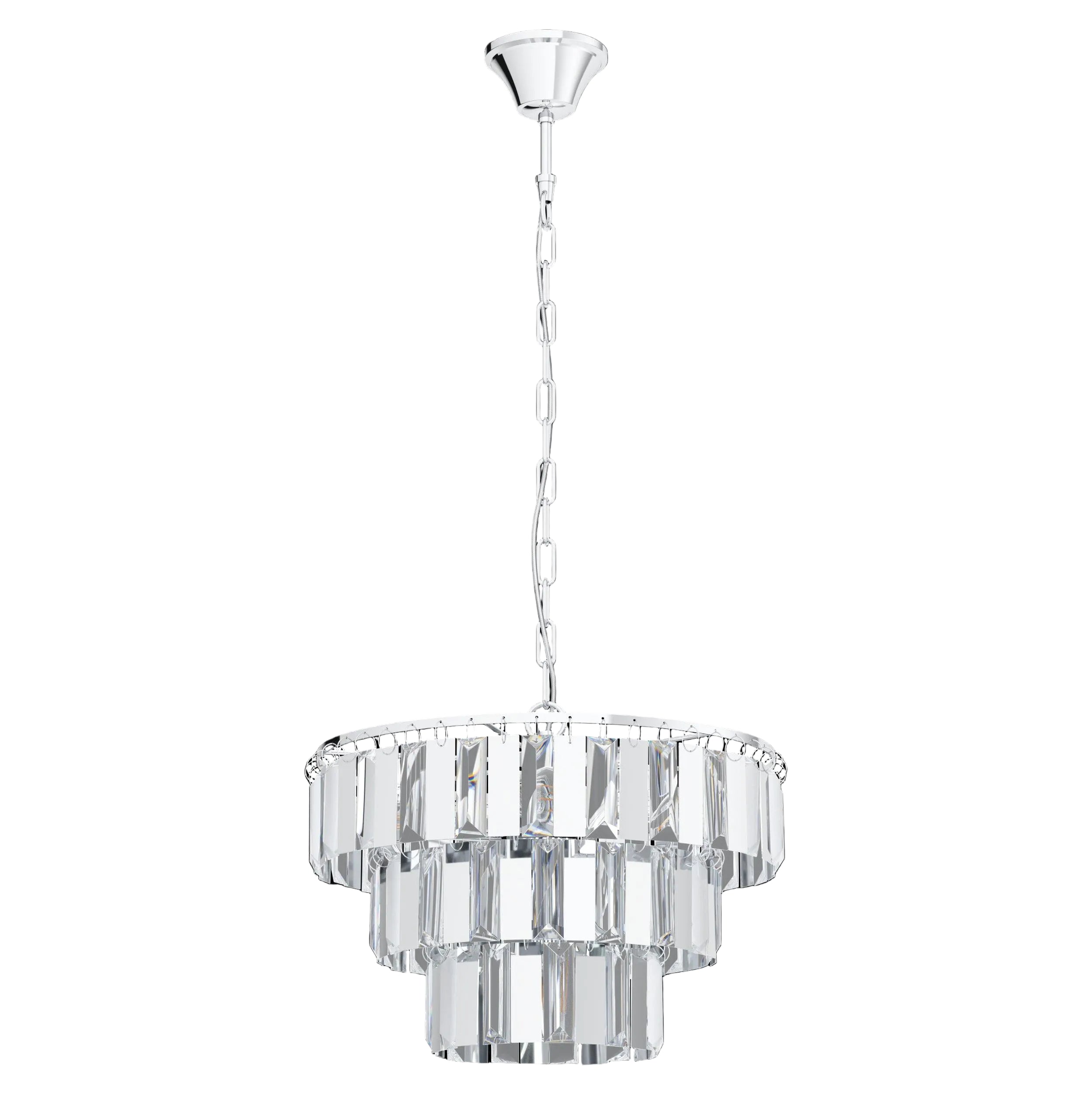 eglo erseka crystal glass chrome ceiling pendant 38 5cm living room image