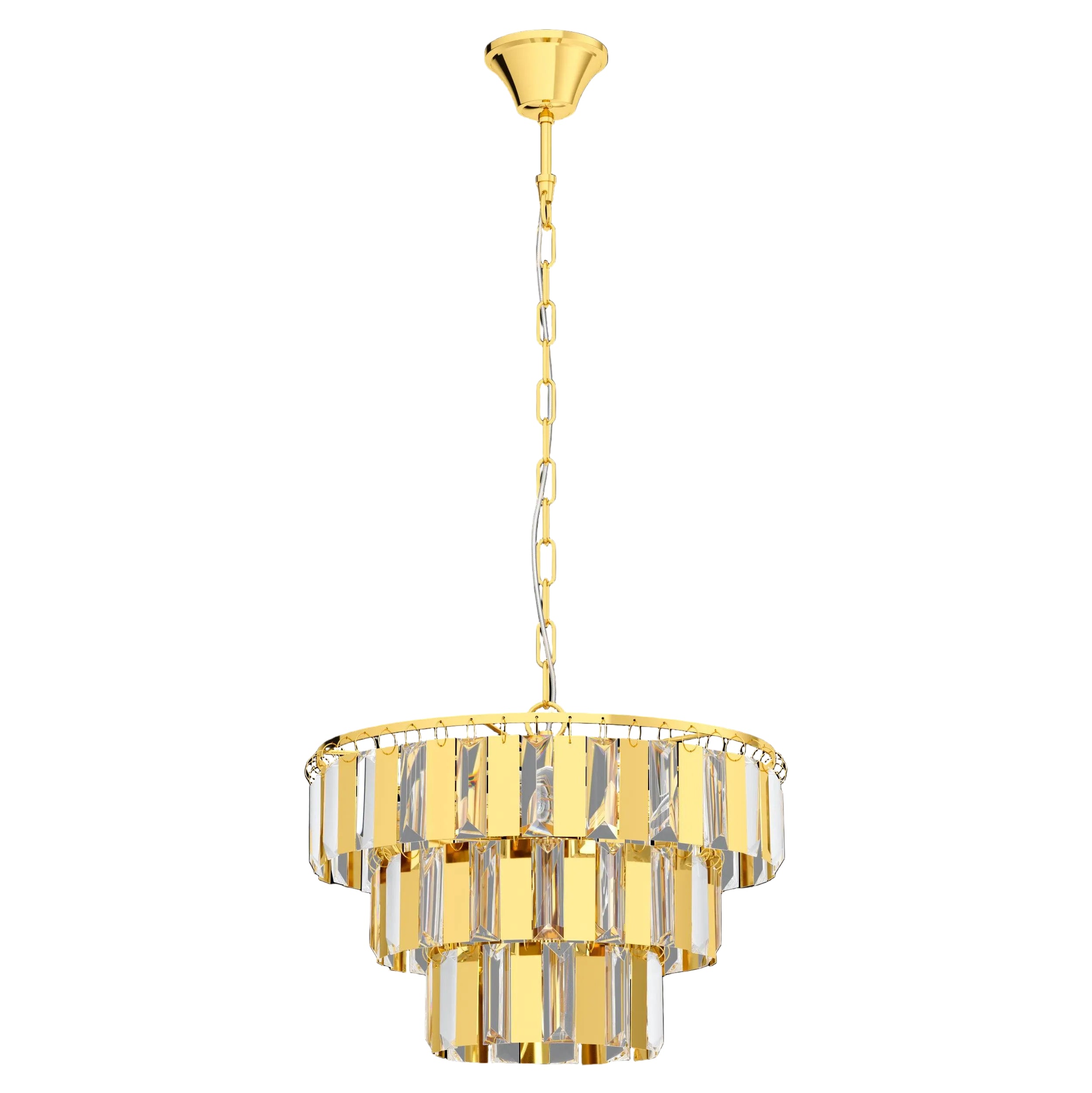 eglo erseka crystal glass brass ceiling pendant 38 5cm living room image