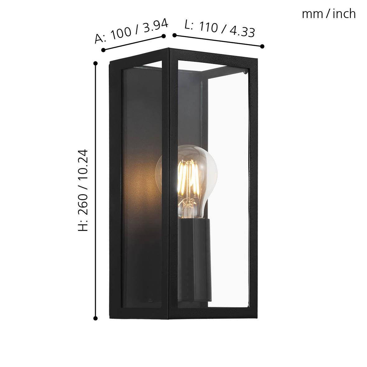 eglo amezola black bathroom wall light ip44 Kitchen Lighting Close Up