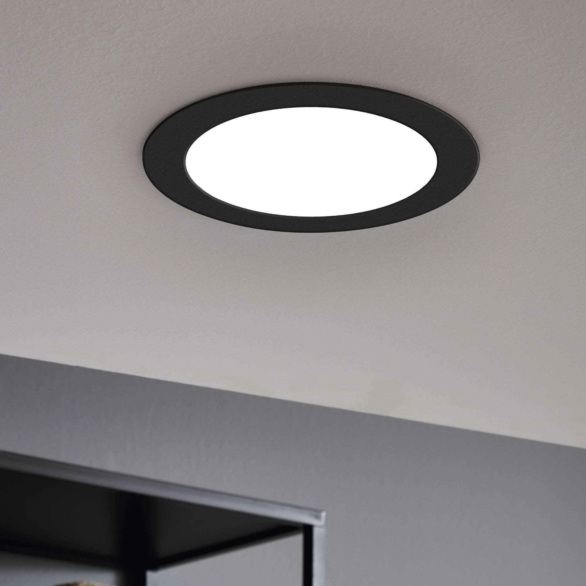 eglo fueva 5 black led recessed ceiling light 21 6cm