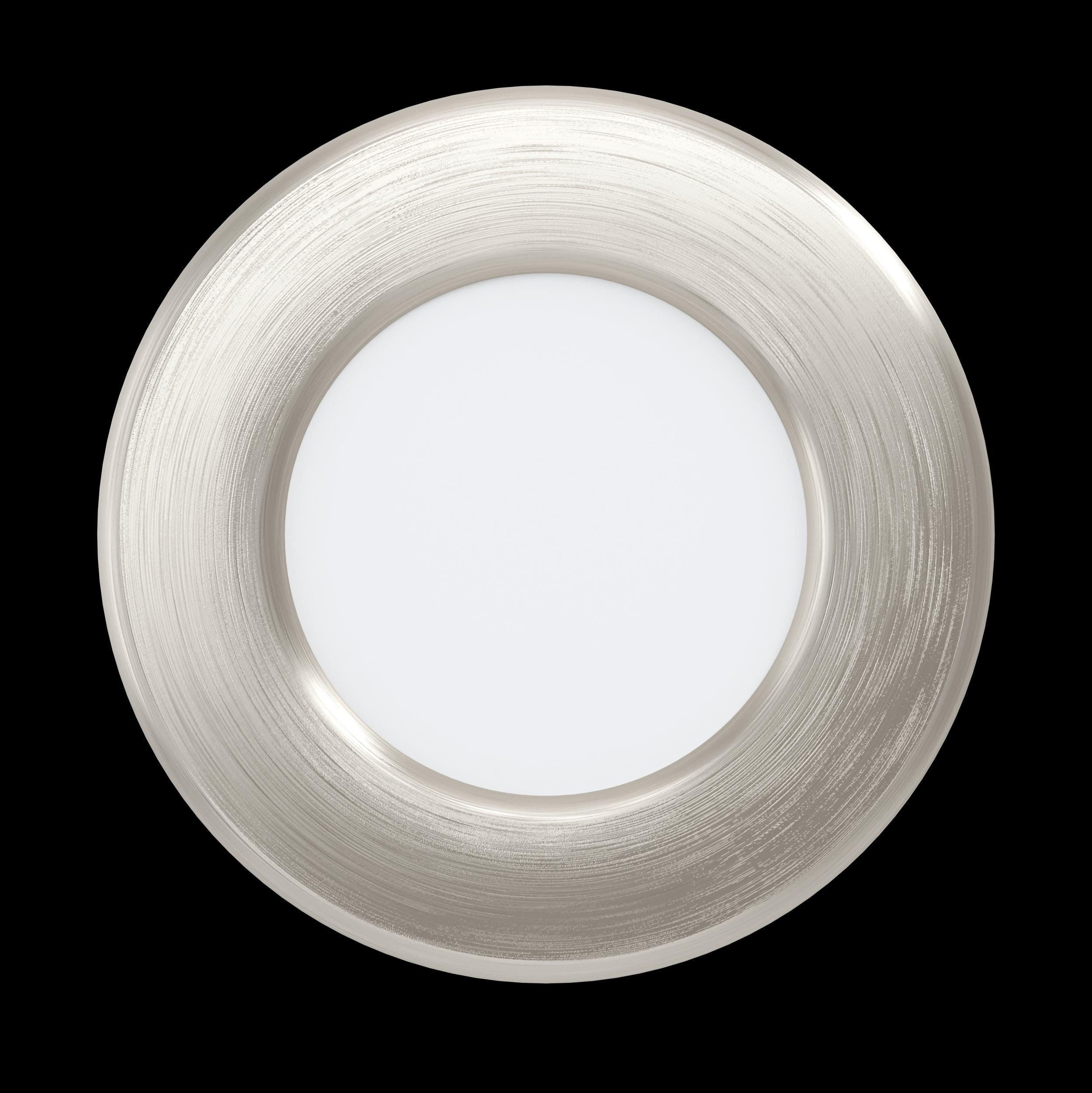 eglo fueva 5 nickel cool white led recessed light 8 6cm living room image