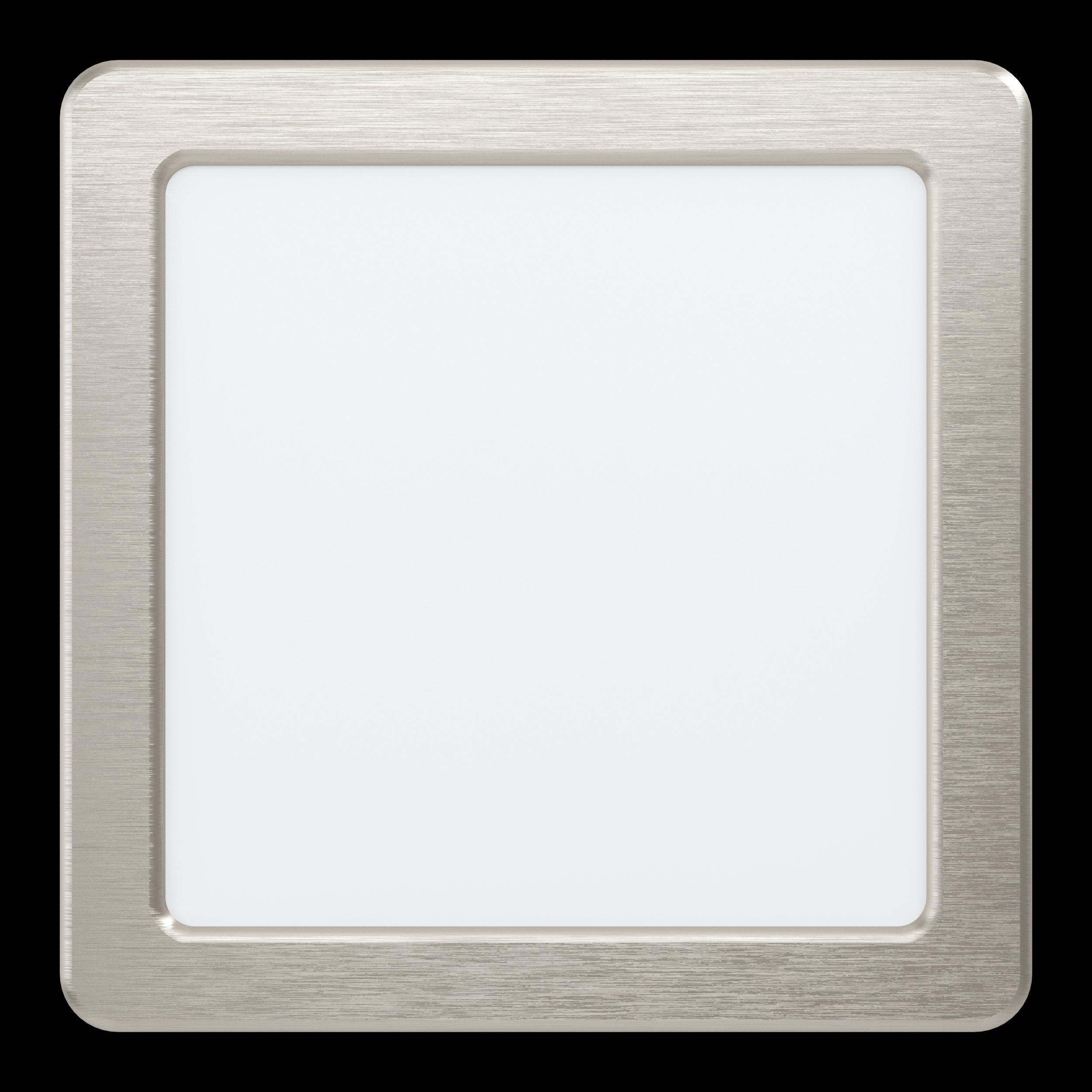 eglo fueva 5 nickel led square recessed ceiling light 16 6cm living room image