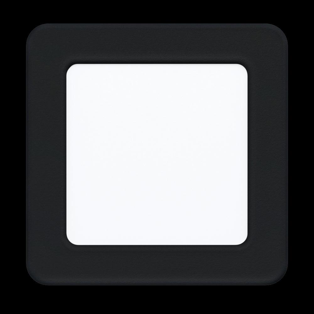 Eglo Fueva 5 Black LED Square Cool White Recessed Light - 11.7cm-WAREHOUSE-40-200326