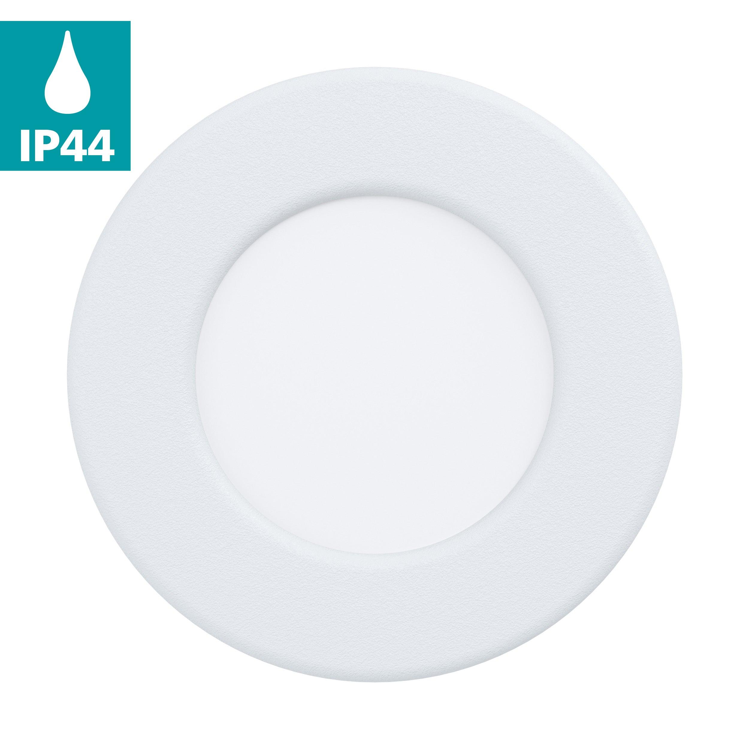 eglo fueva 5 led white recessed bathroom ceiling light ip44 living room image