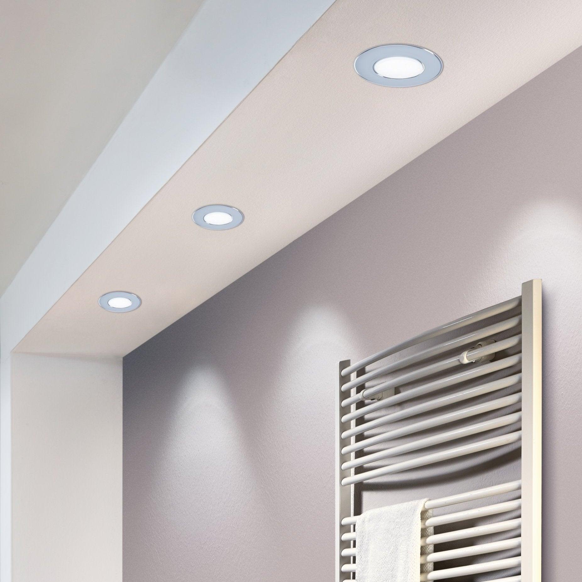 eglo fueva 5 chrome led recessed ceiling light 8 6cm living room image