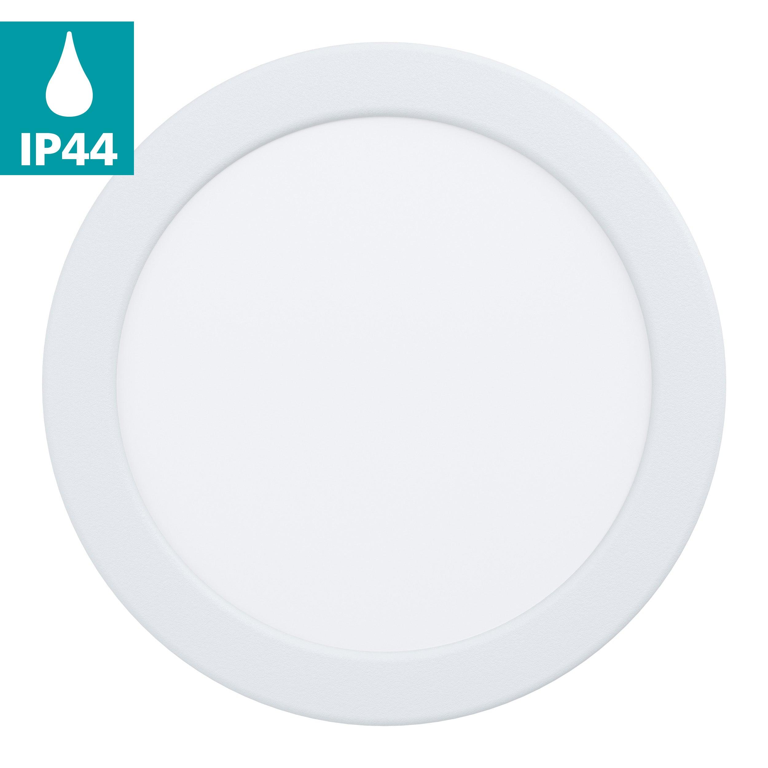eglo fueva 5 white led cool white recessed light 16 6cm living room close up