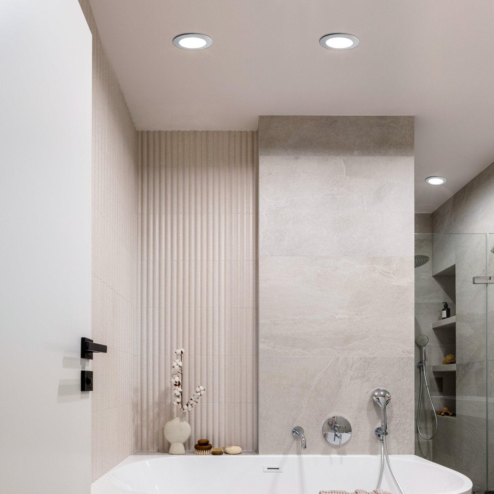 eglo fueva 5 chrome led recessed cool white light 16 6cm