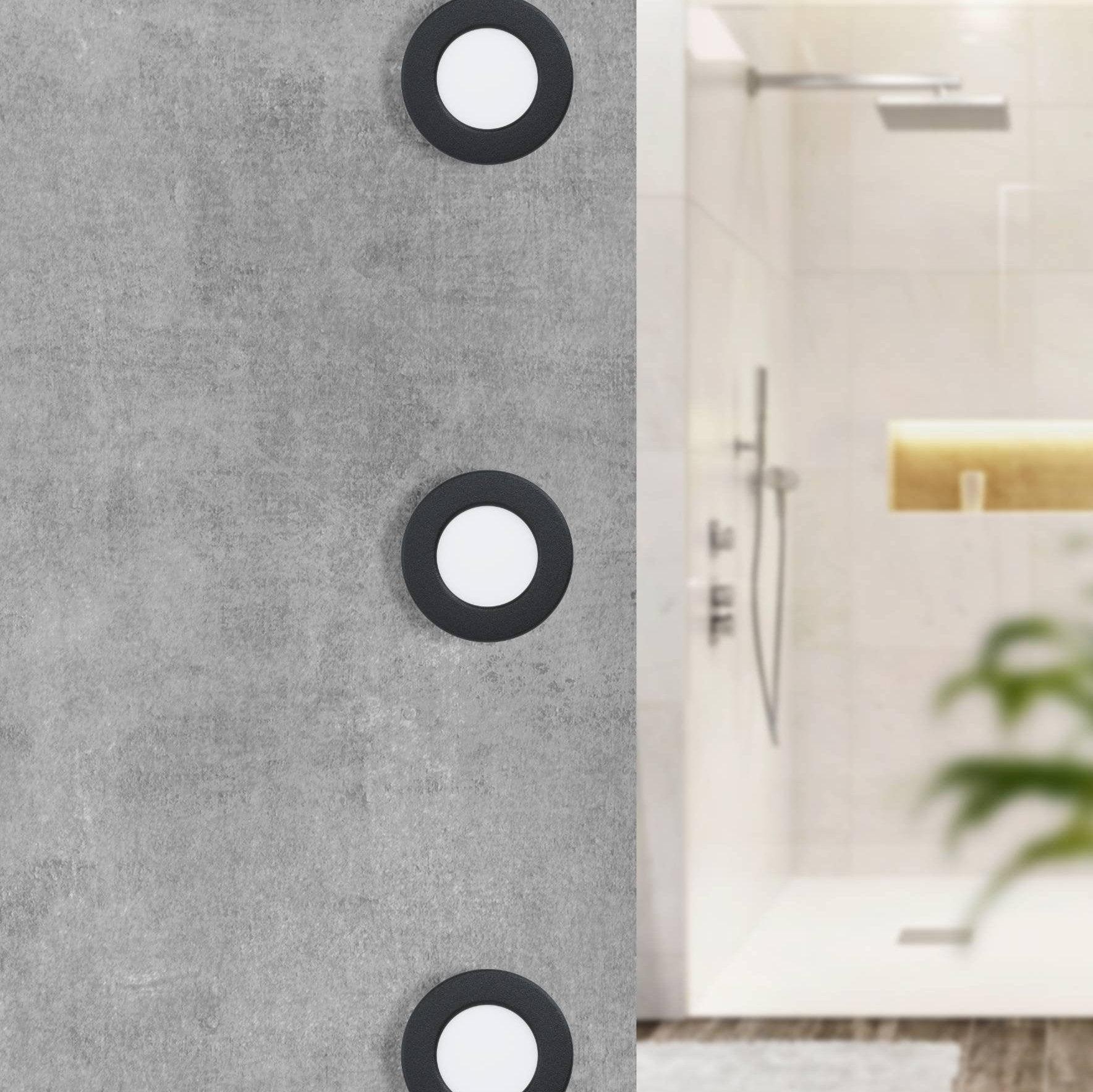 eglo fueva 5 black led recessed bathroom ceiling light ip44 1 living room image