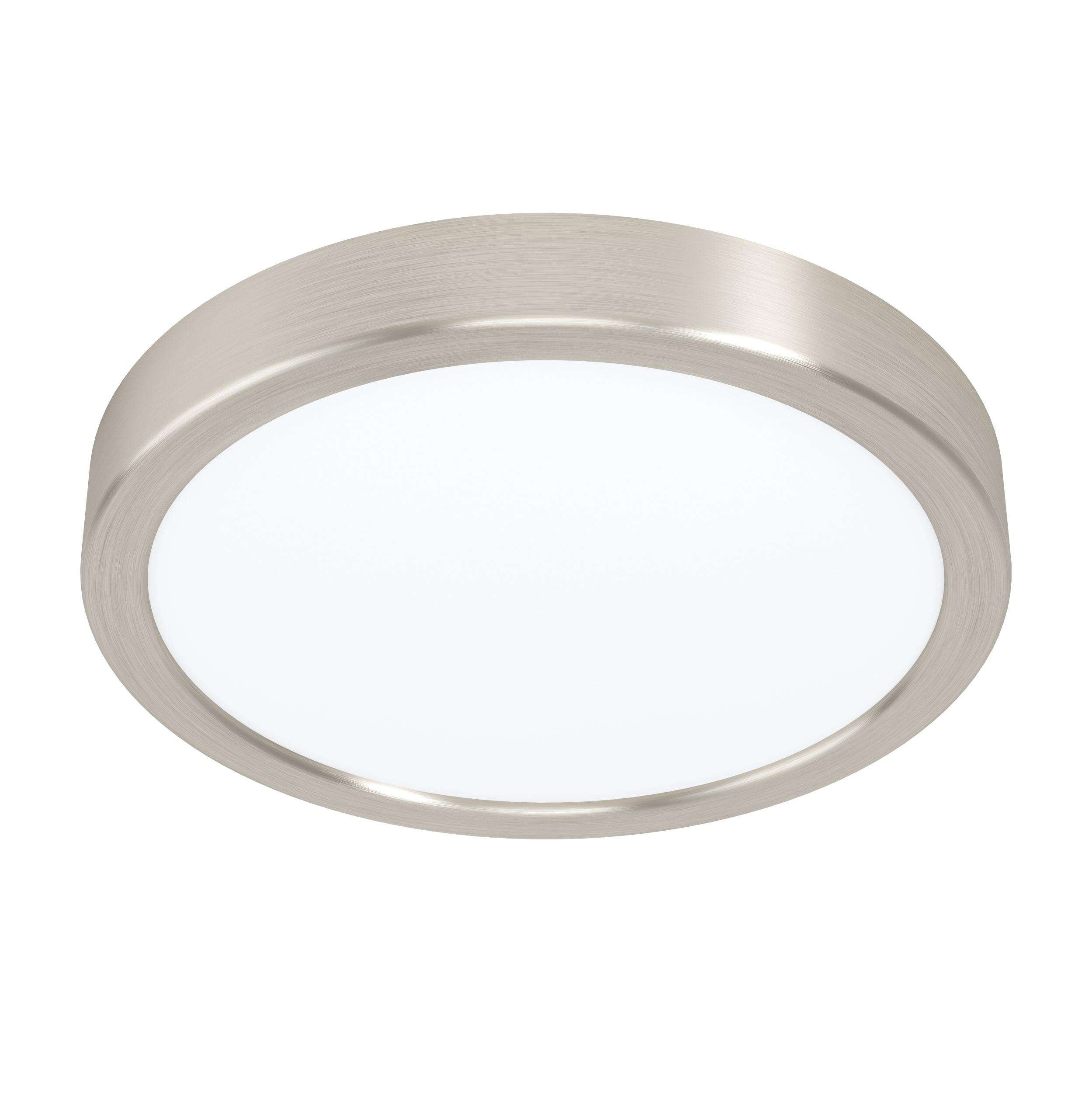 eglo fueva 5 led nickel flush ceiling light 21cm living room image