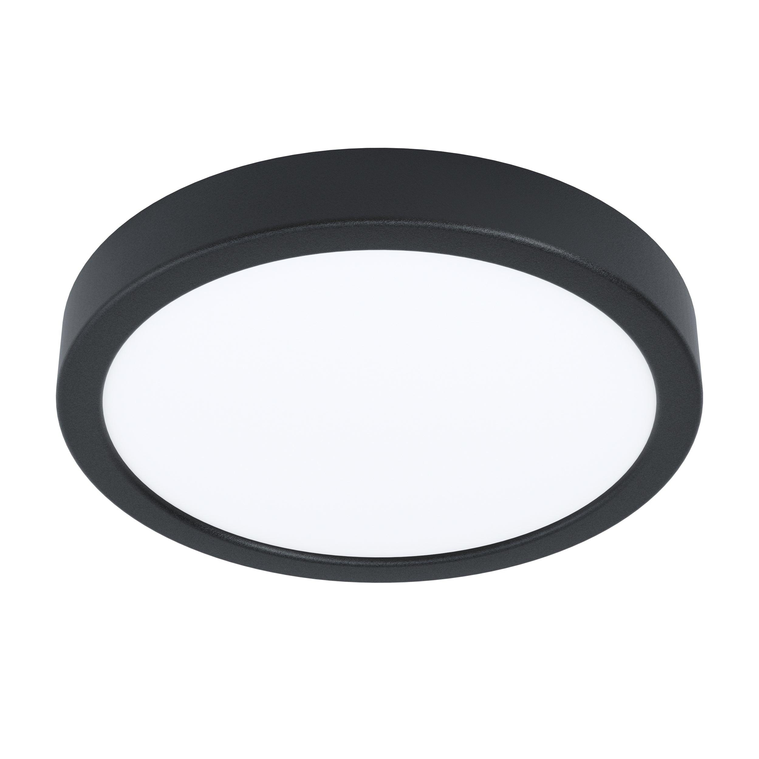 eglo fueva 5 led black flush ceiling light 21cm living room image