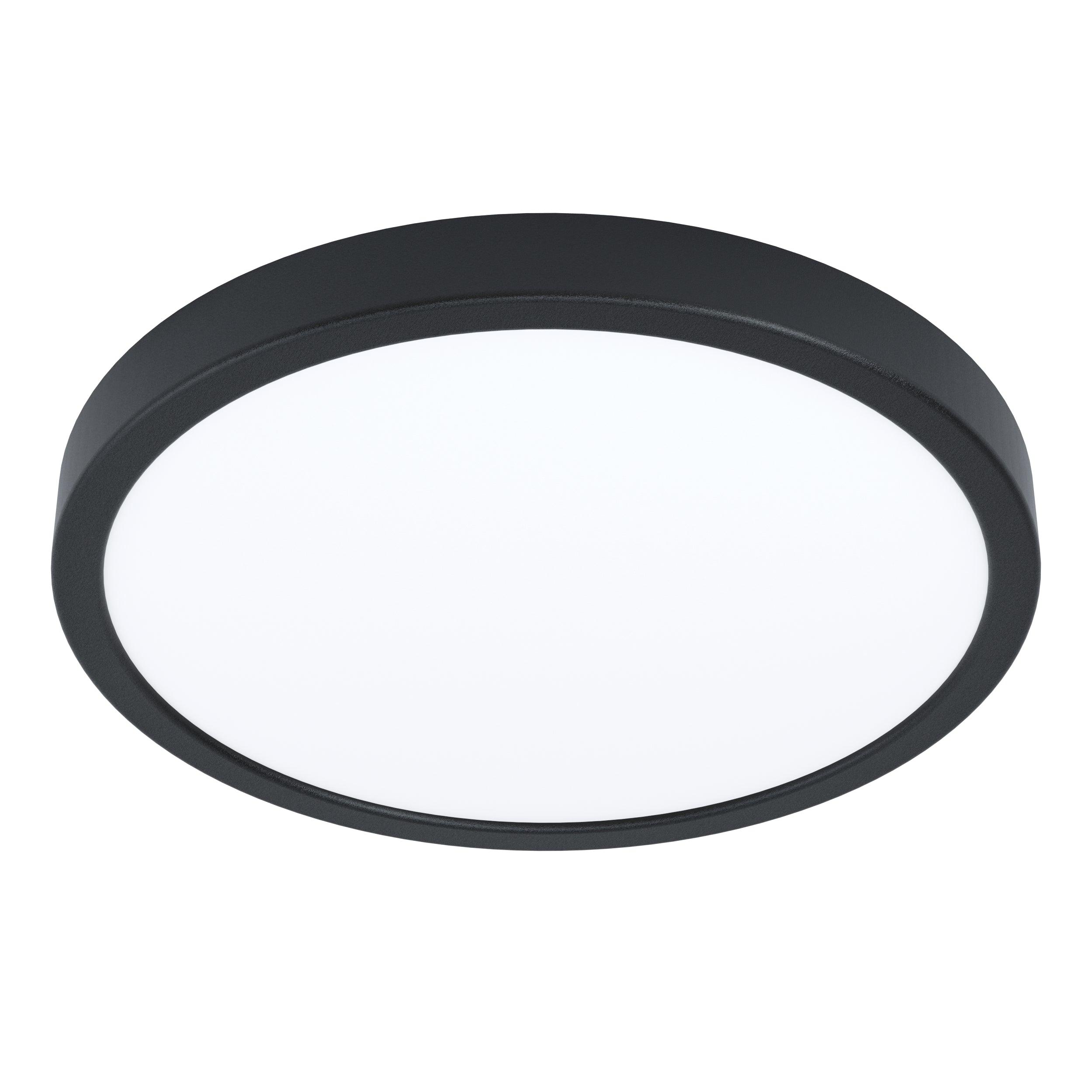 eglo fueva 5 led black flush ceiling light 28 5cm living room image