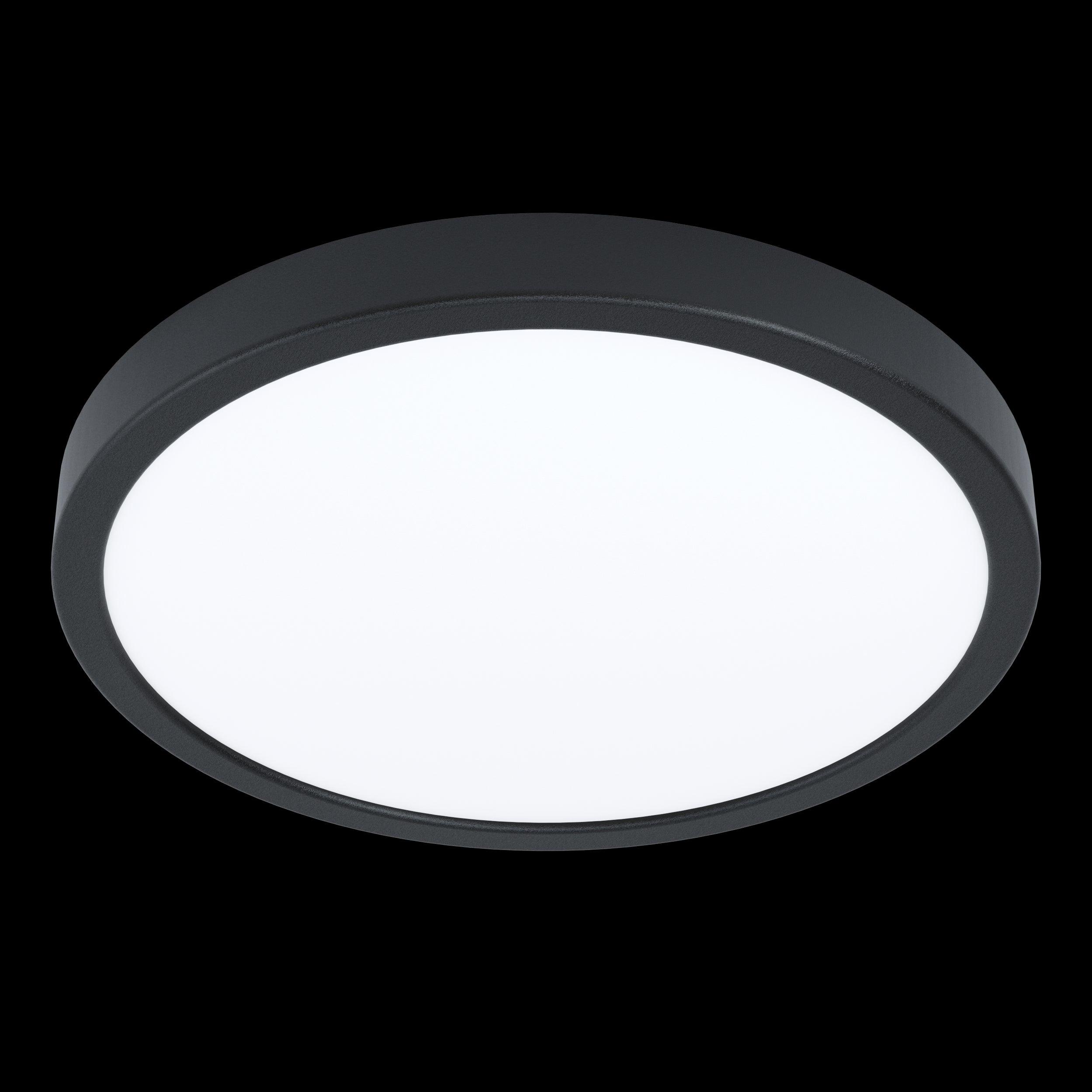 eglo fueva 5 led black flush cool white ceiling light 28 5cm living room close up