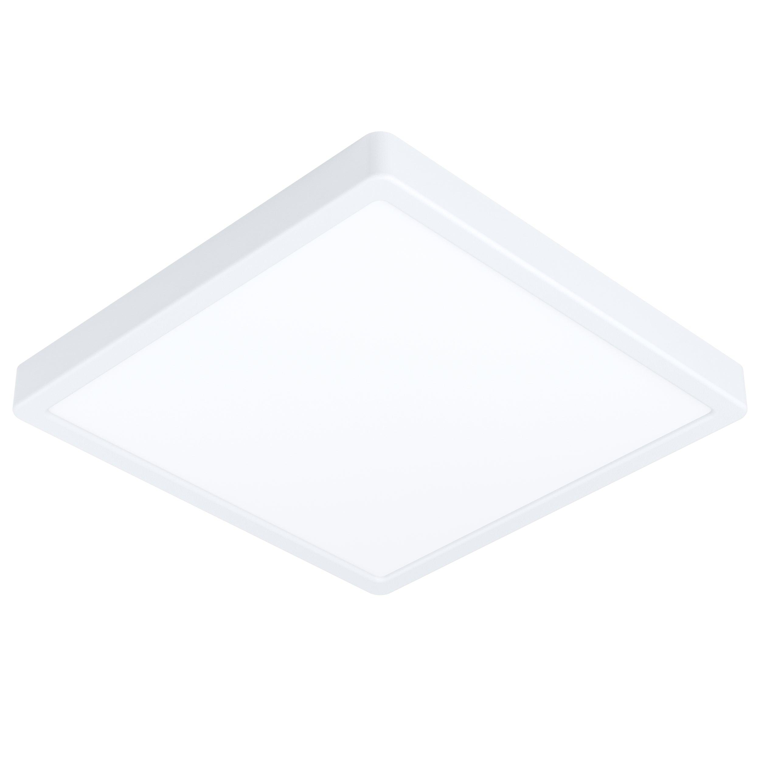 eglo fueva 5 led white square flush ceiling light 20 5w living room image