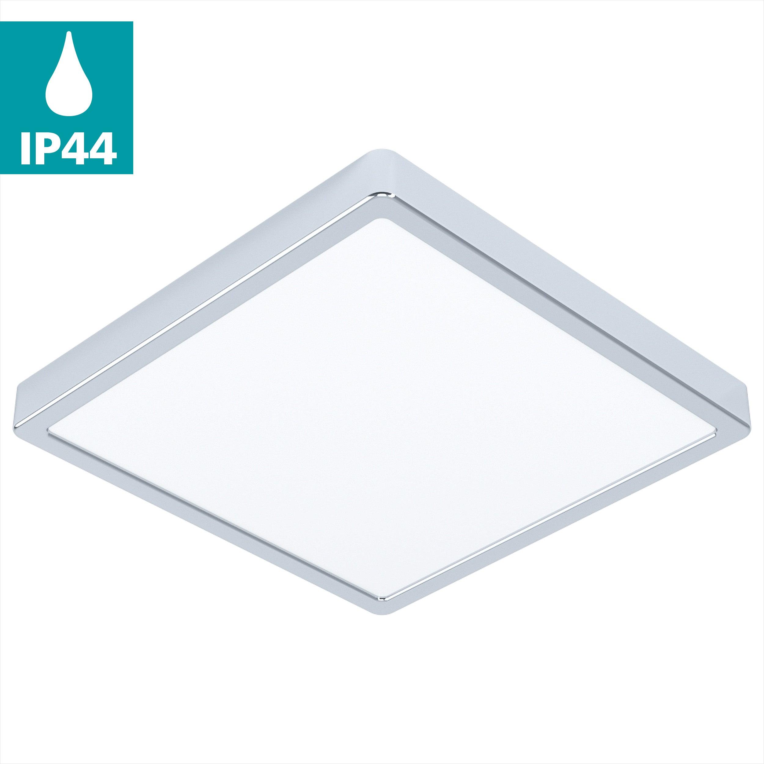 eglo fueva 5 led chrome square bathroom flush ip44 hallway lighting