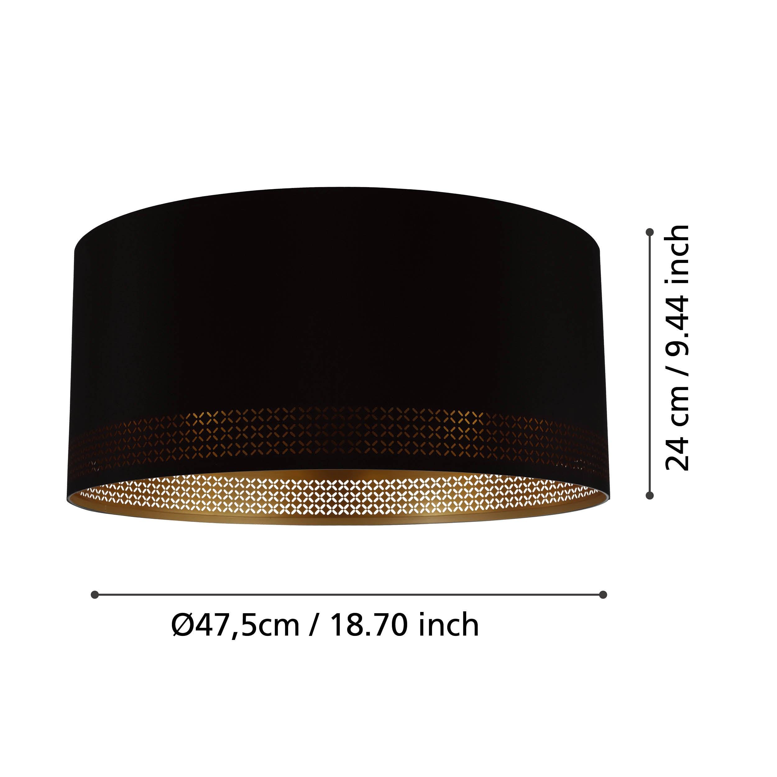 eglo esteperra black gold flush ceiling light living room image