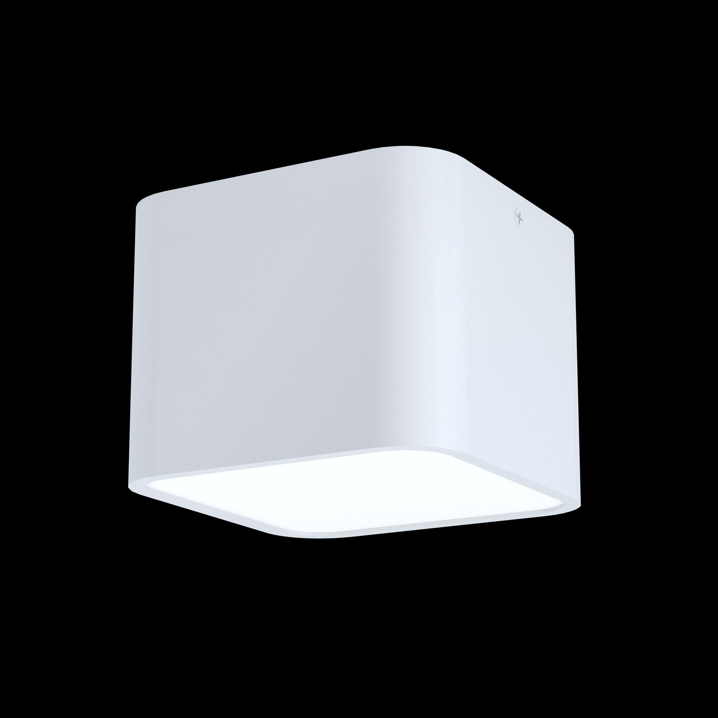 eglo grimasola white square flush ceiling light