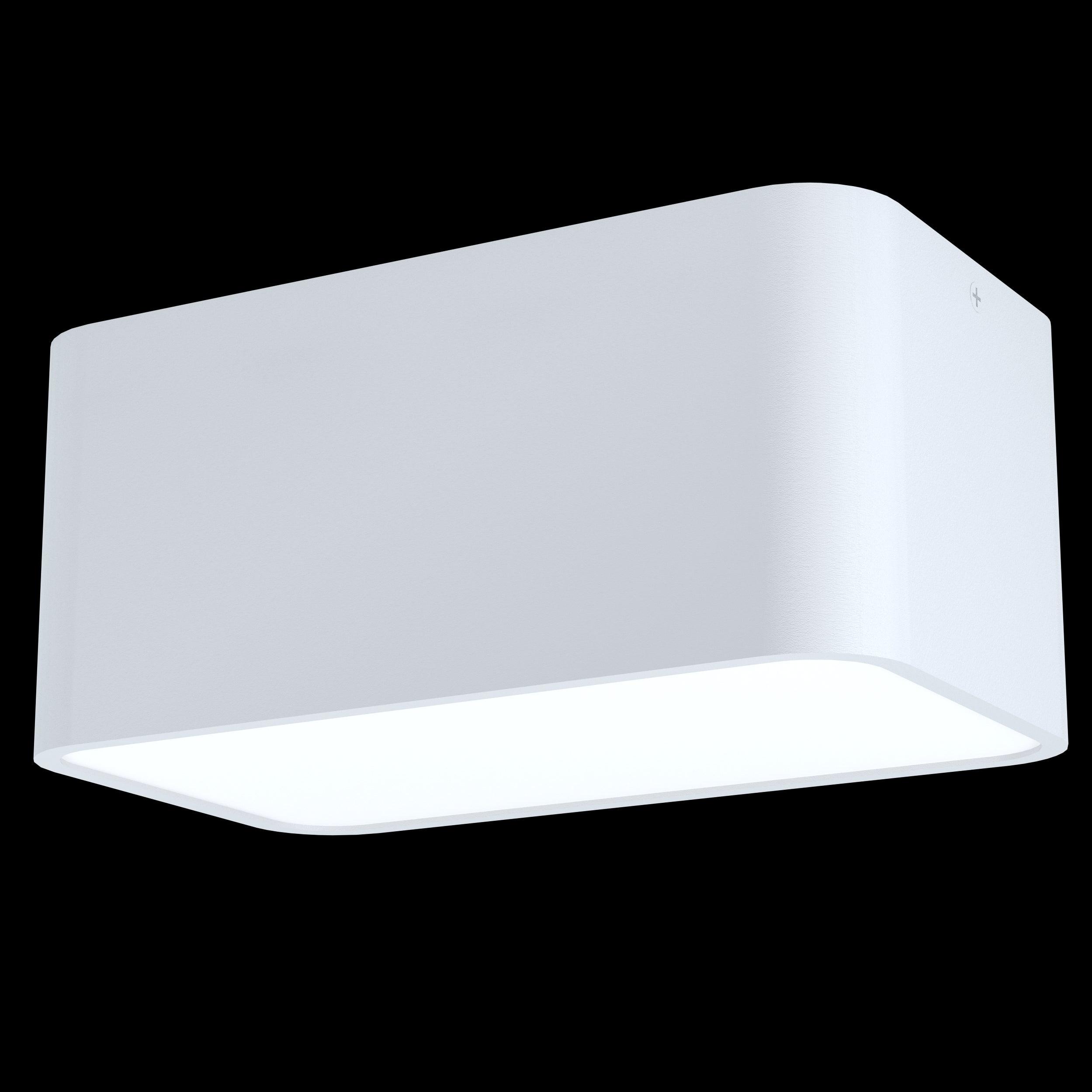 eglo grimasola white rectangular flush ceiling light