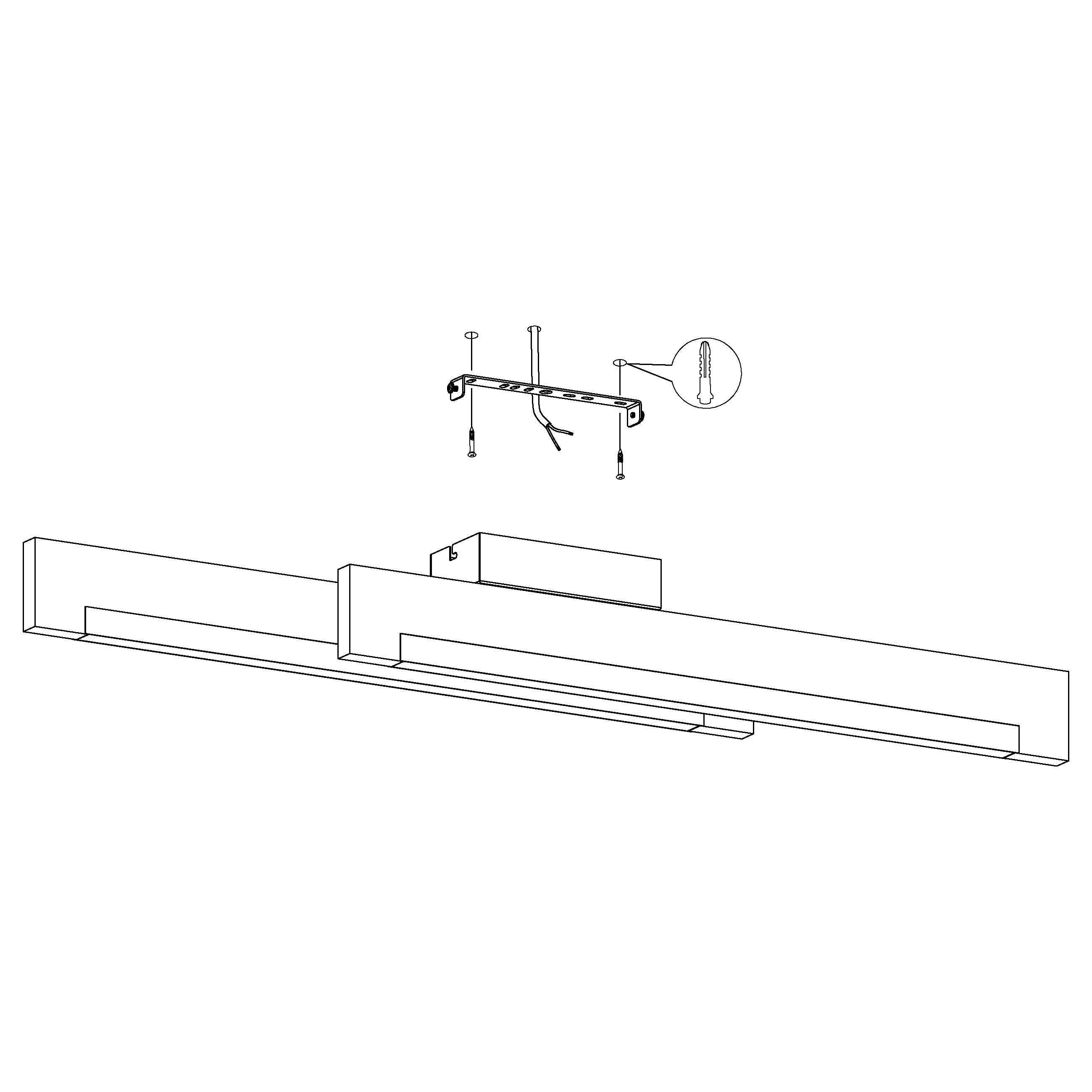 eglo camacho led oak style black flush ceiling light Kitchen Lighting Close Up