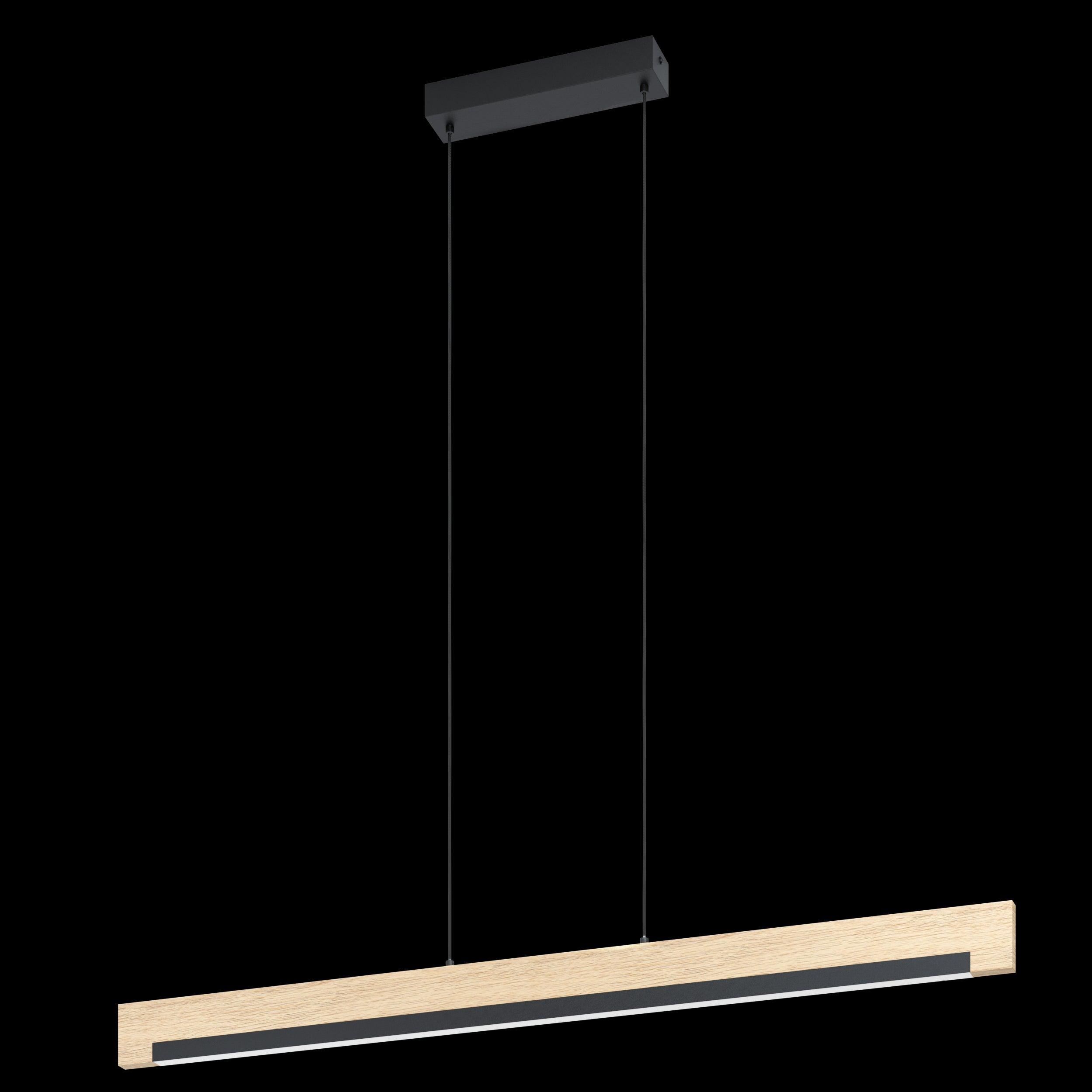 eglo camacho led black oak wood style bar ceiling pendant hallway lighting