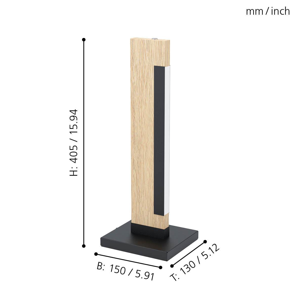 eglo camacho led touch black wooden table lamp Kitchen Lighting Close Up