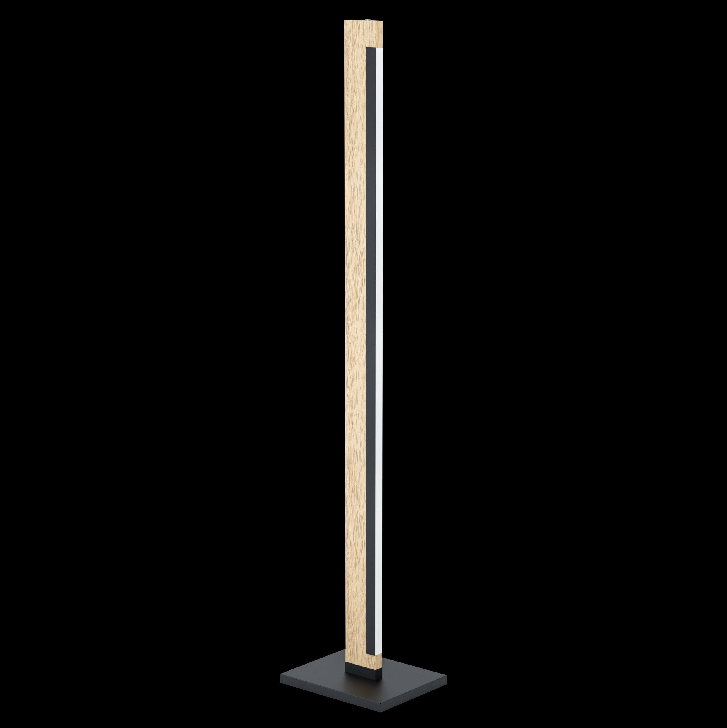 eglo camacho led black woodentouch floor lamp living room image