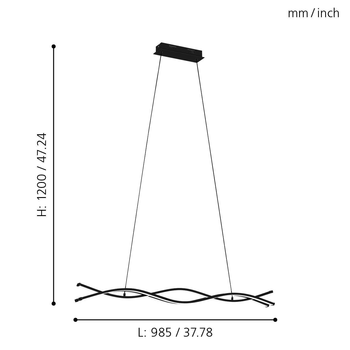 eglo lasana 3 led curved ceiling pendant kitchen lighting