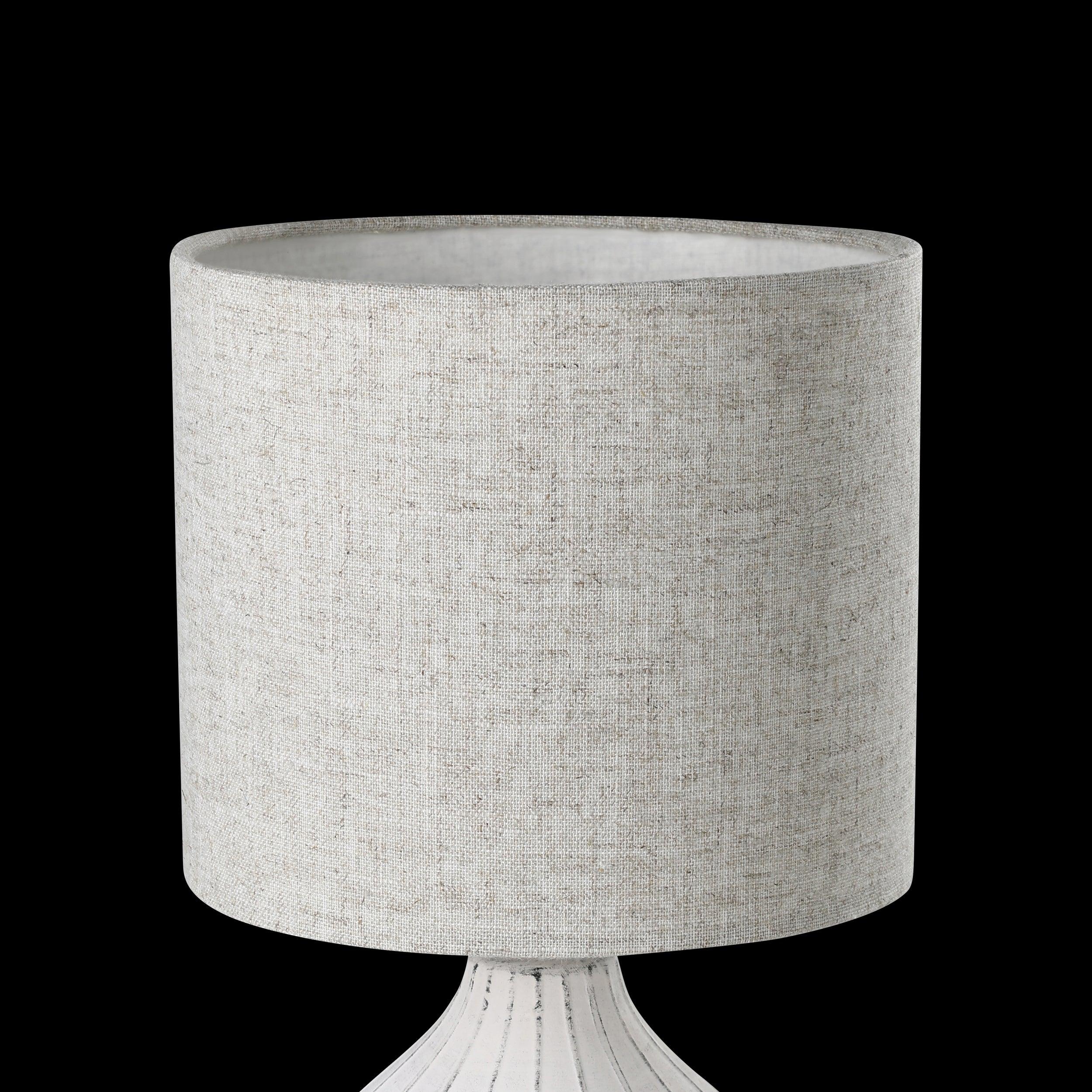 eglo bellariva 3 white boho table lamp fabric shade living room image