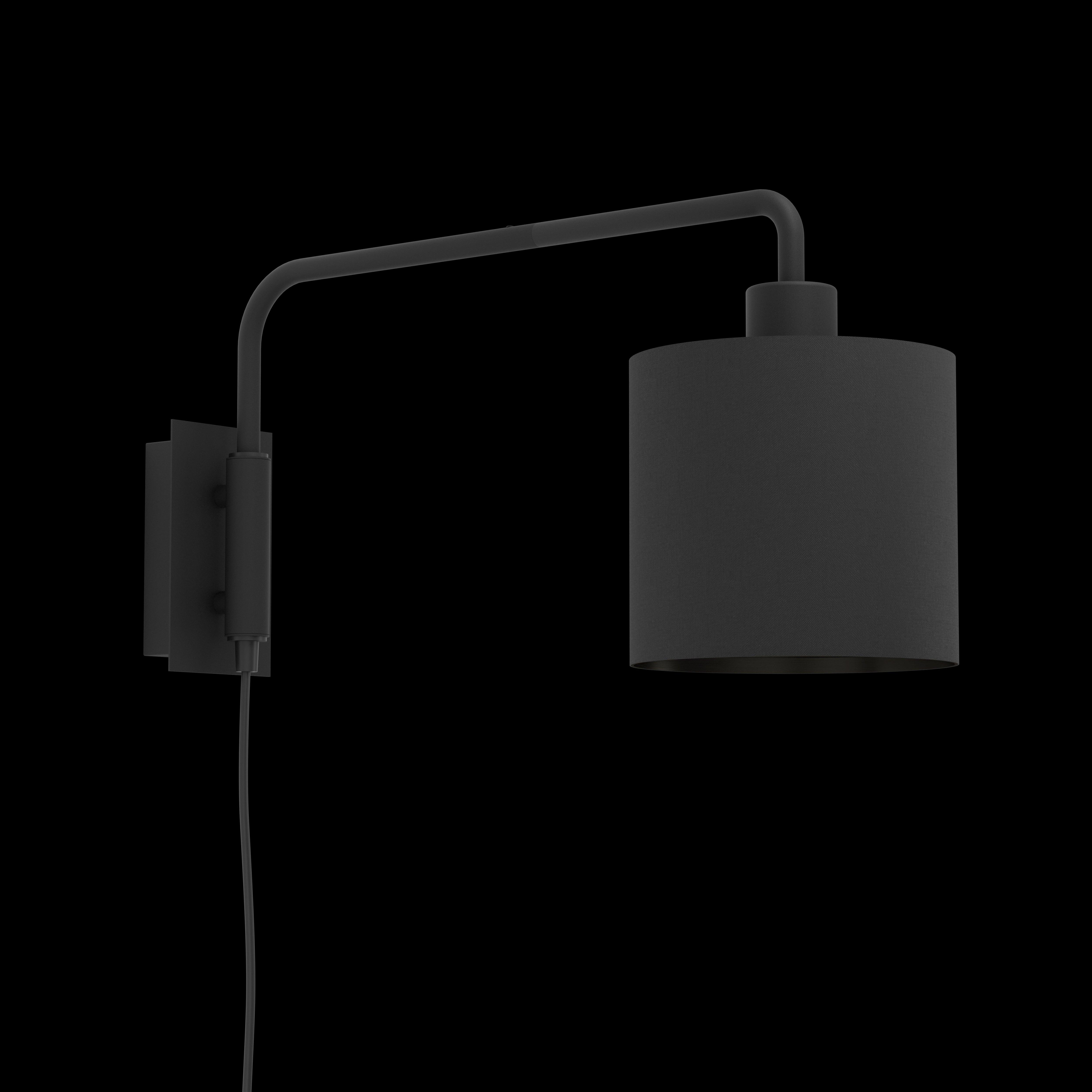 eglo staiti 1 black wall light black shade living room image